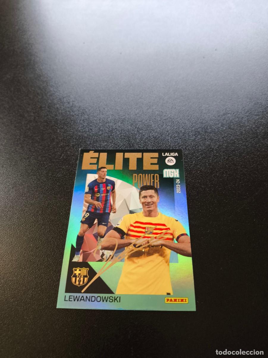 Cromos de f&uacute;tbol: 9 Lewandowski BARCELONA ELITE POWER PANINI LIGA MEGACRACKS MGK 2023 2024 23 24 NO ESTE