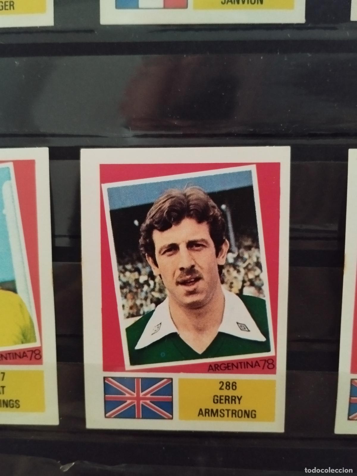 Cromos de f&uacute;tbol: MUNDIAL DE FUTBOL ARGENTINA 1978. ED. FHER. N 286. GERRY ARMSTRONG. INGLATERRA.