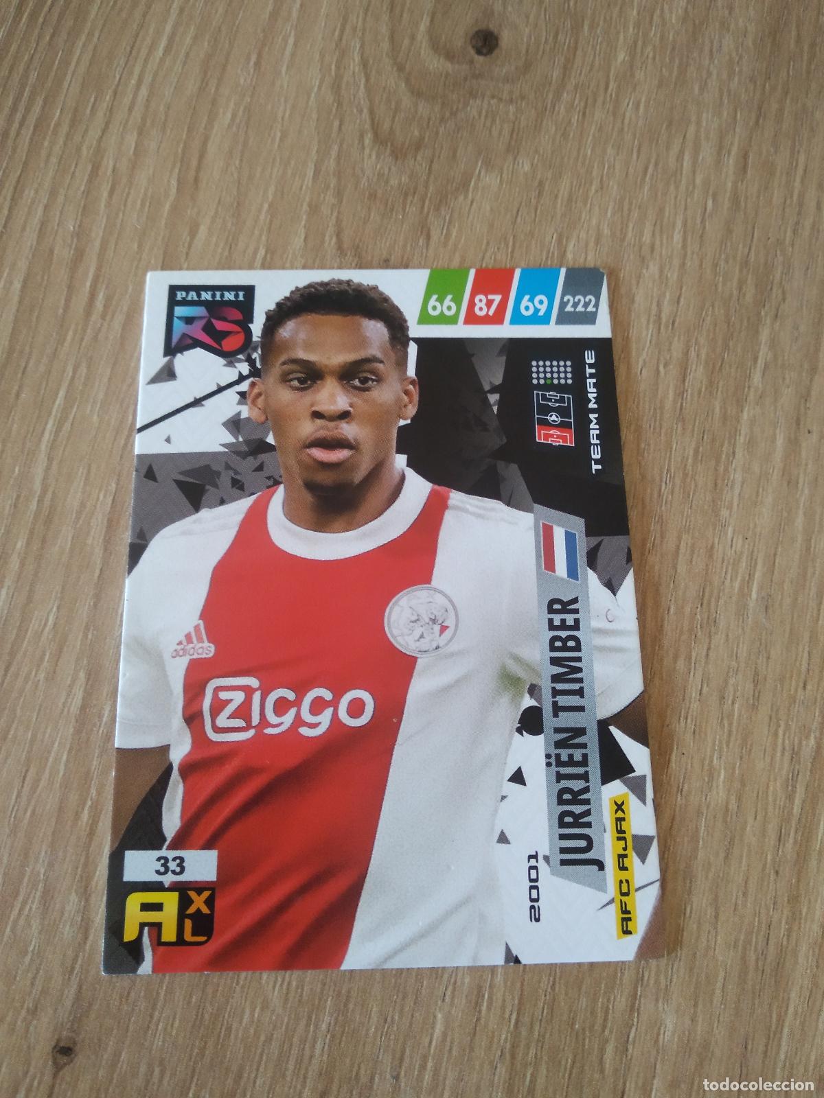 Cromos de f&uacute;tbol: 33 JURRIEN TIMBER AJAX CROMO FUTBOL PANINI 21-22 ADRENALYN RISING STARS 2021-2022