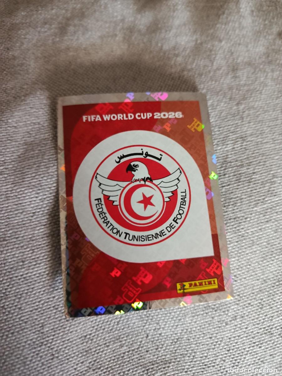 Cromos de f&uacute;tbol: Mundial Estados Unidos-Mexico-Canad&aacute; 2026. 1- Escudo. T&uacute;nez. Nunca pegado.