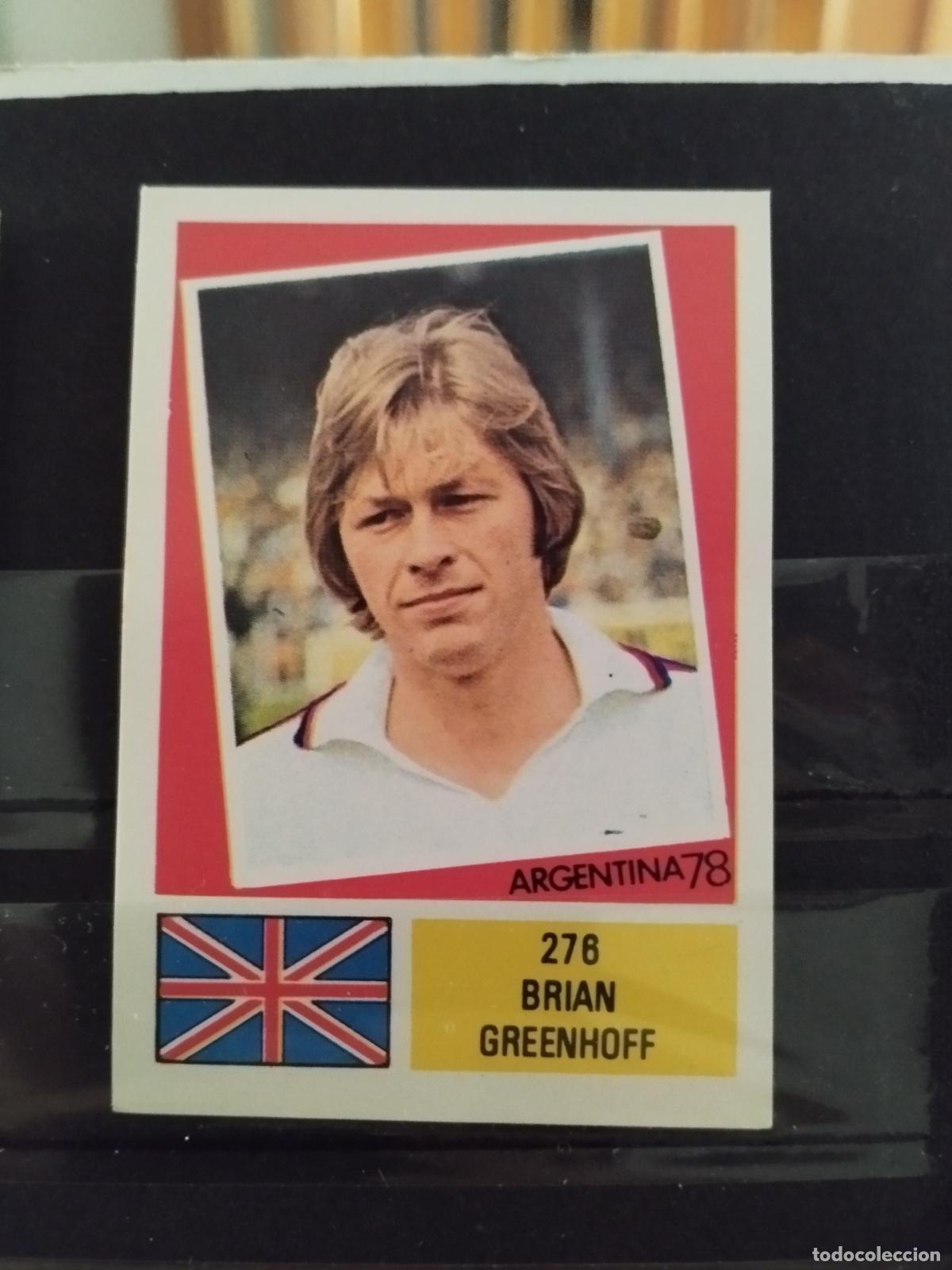 Cromos de f&uacute;tbol: MUNDIAL DE FUTBOL ARGENTINA 1978. ED. FHER. N 276. BRIAN GREENHOFF. INGLATERRA.