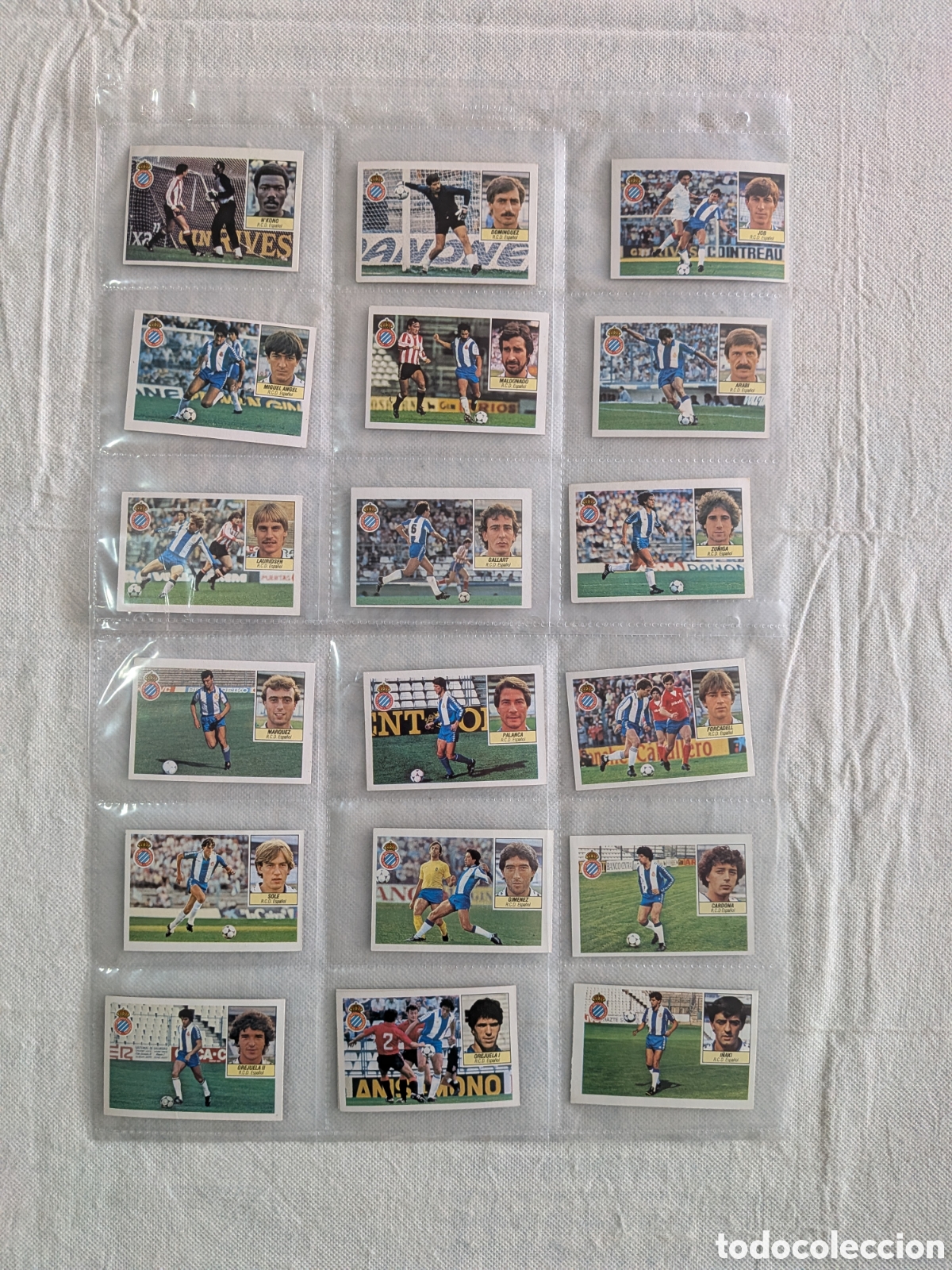 Football Stickers: LOTE DE 18 CROMOS DIFERENTES LIGA 84 85 ESTE. ESPA&Ntilde;OL. EXCELENTE ESTADO