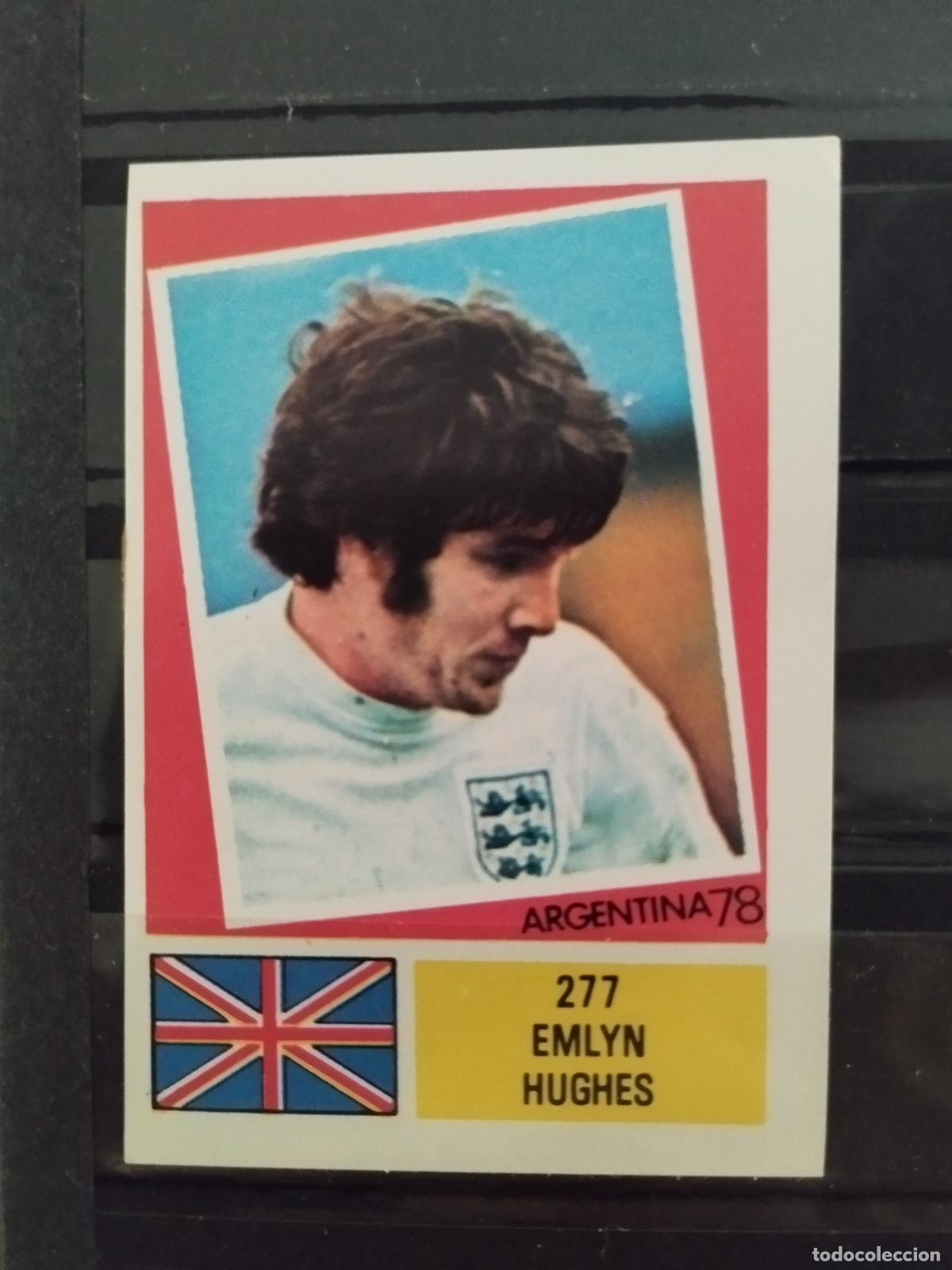 Cromos de f&uacute;tbol: MUNDIAL DE FUTBOL ARGENTINA 1978. ED. FHER. N 277. EMLYN HUGHES. INGLATERRA.