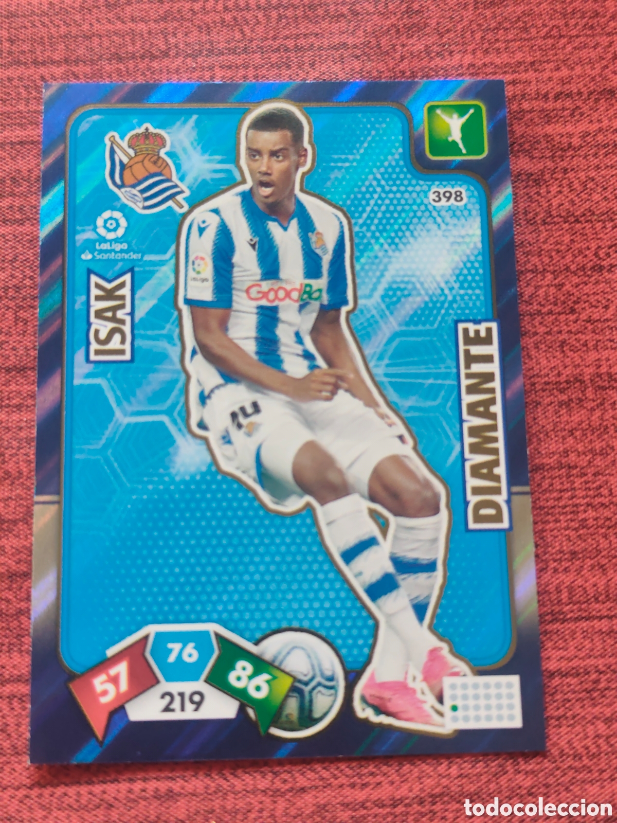 Cromos de f&uacute;tbol: DIAMANTE 398 ISAK REAL SOCIEDAD ADRENALYN XL 2019 2020