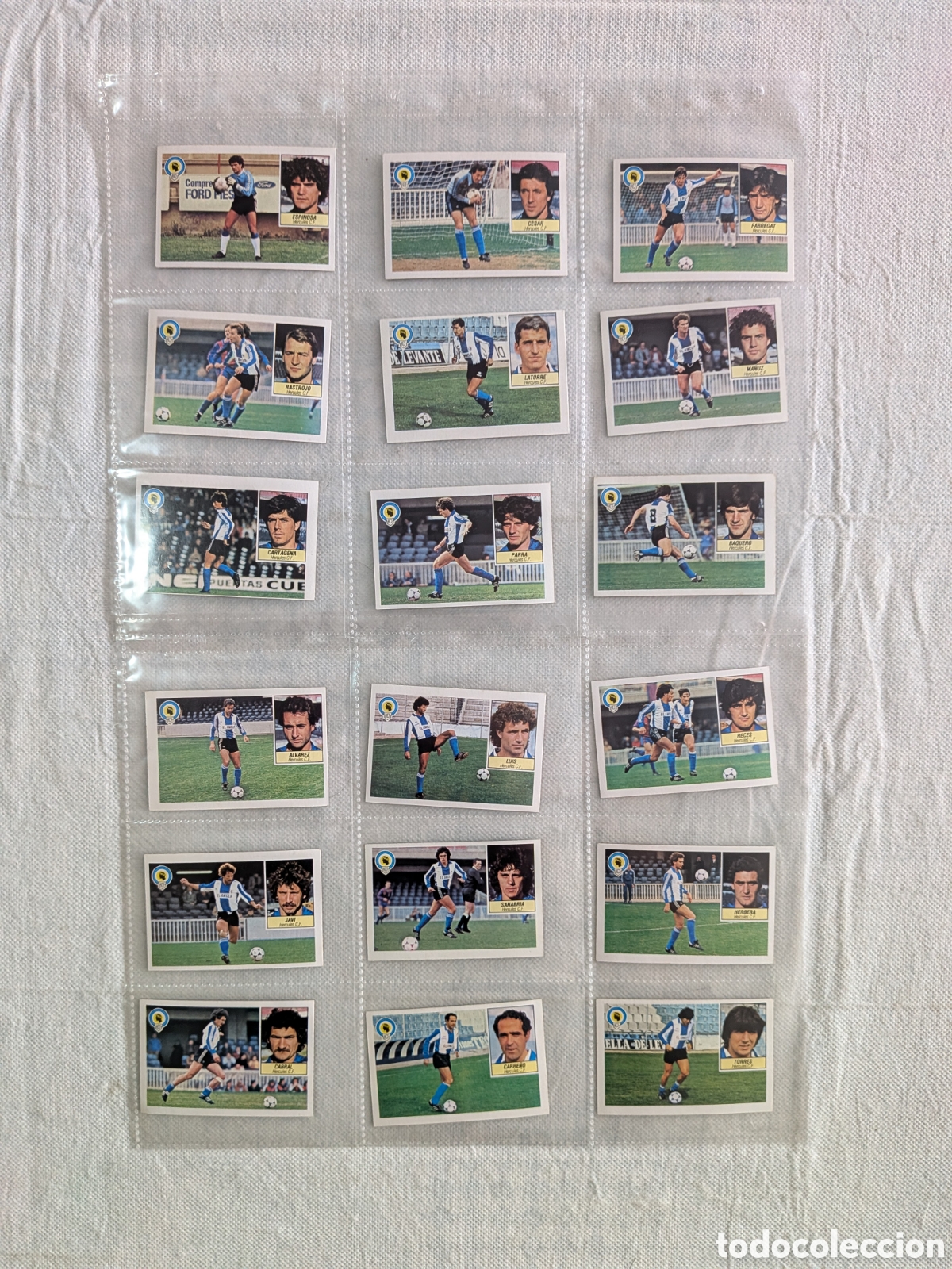 Football Stickers: LOTE DE 18 CROMOS DIFERENTES LIGA 84 85 ESTE. H&Eacute;RCULES. EXCELENTE ESTADO