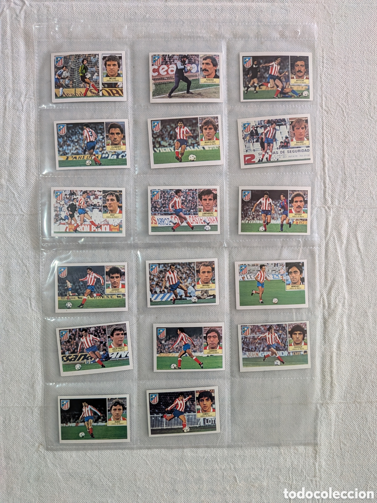 Fu&szlig;ball-Sticker: LOTE DE 17 CROMOS DIFERENTES LIGA 84 85 ESTE. ATL&Eacute;TICO MADRID. EXCELENTE ESTADO