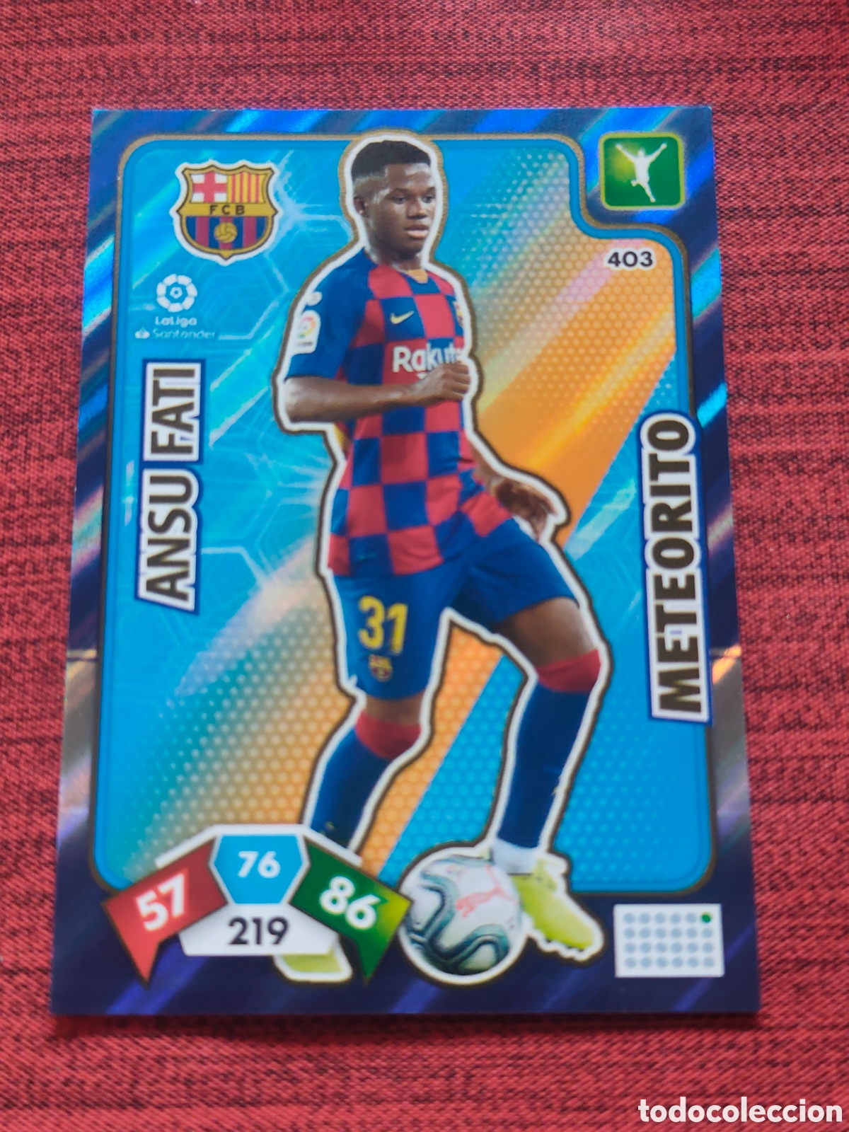 Cromos de f&uacute;tbol: ROOKIE 403 ANSU FATI FC BARCELONA METEORITO ADRENALYN XL 2019 2020