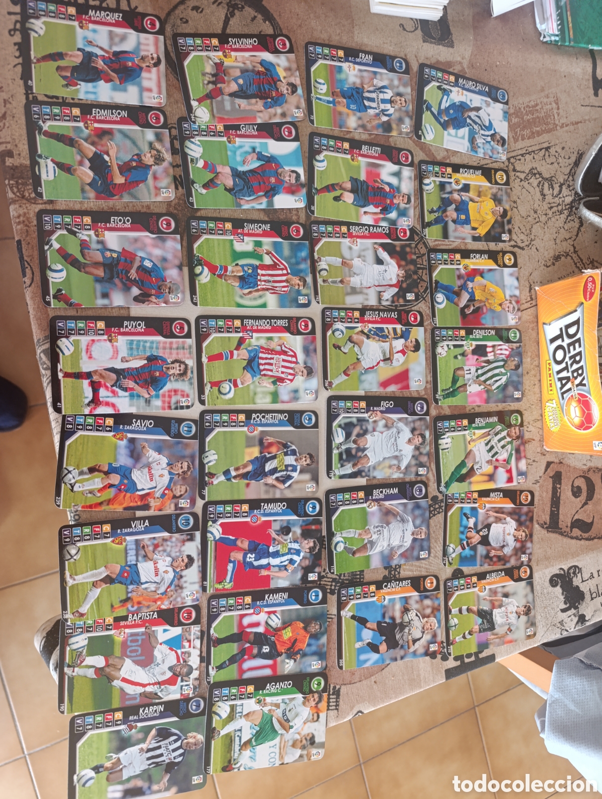 Fu&szlig;ball-Sticker: Lote 30 Cards Derby Total 2004-05 Panini variadas