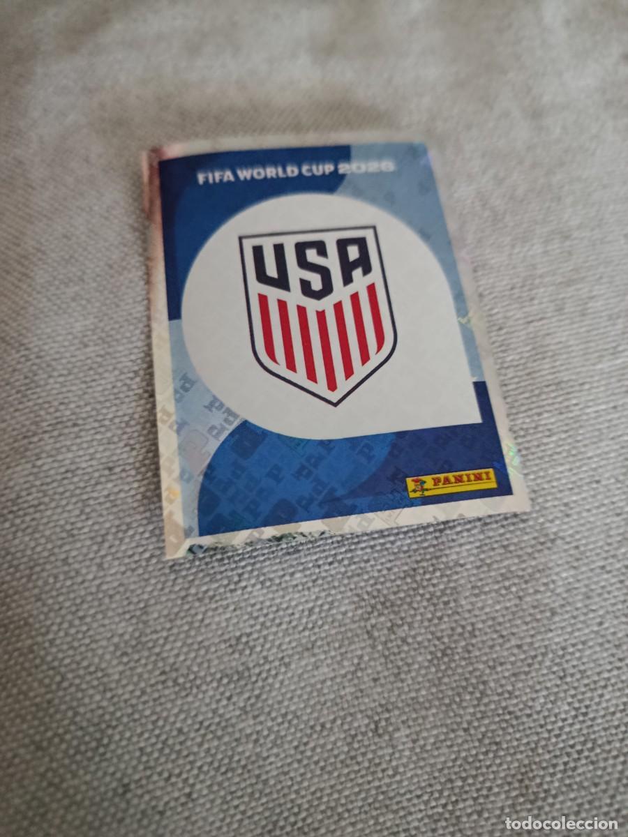 Cromos de f&uacute;tbol: Mundial Estados Unidos-Mexico-Canad&aacute; 2026. 1- Escudo. Estados Unidos. Nunca pegado.