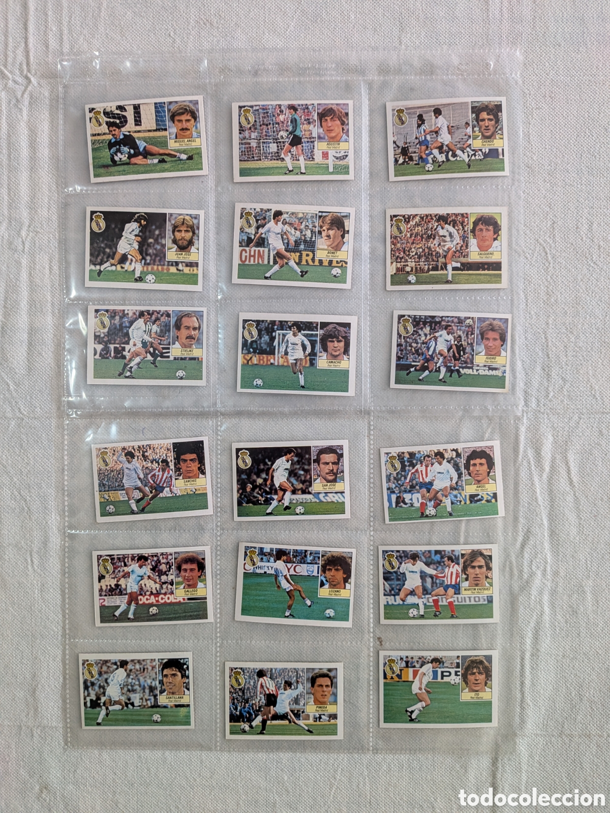 Fu&szlig;ball-Sticker: LOTE DE 18 CROMOS DIFERENTES LIGA 84 85 ESTE. REAL MADRID. EXCELENTE ESTADO