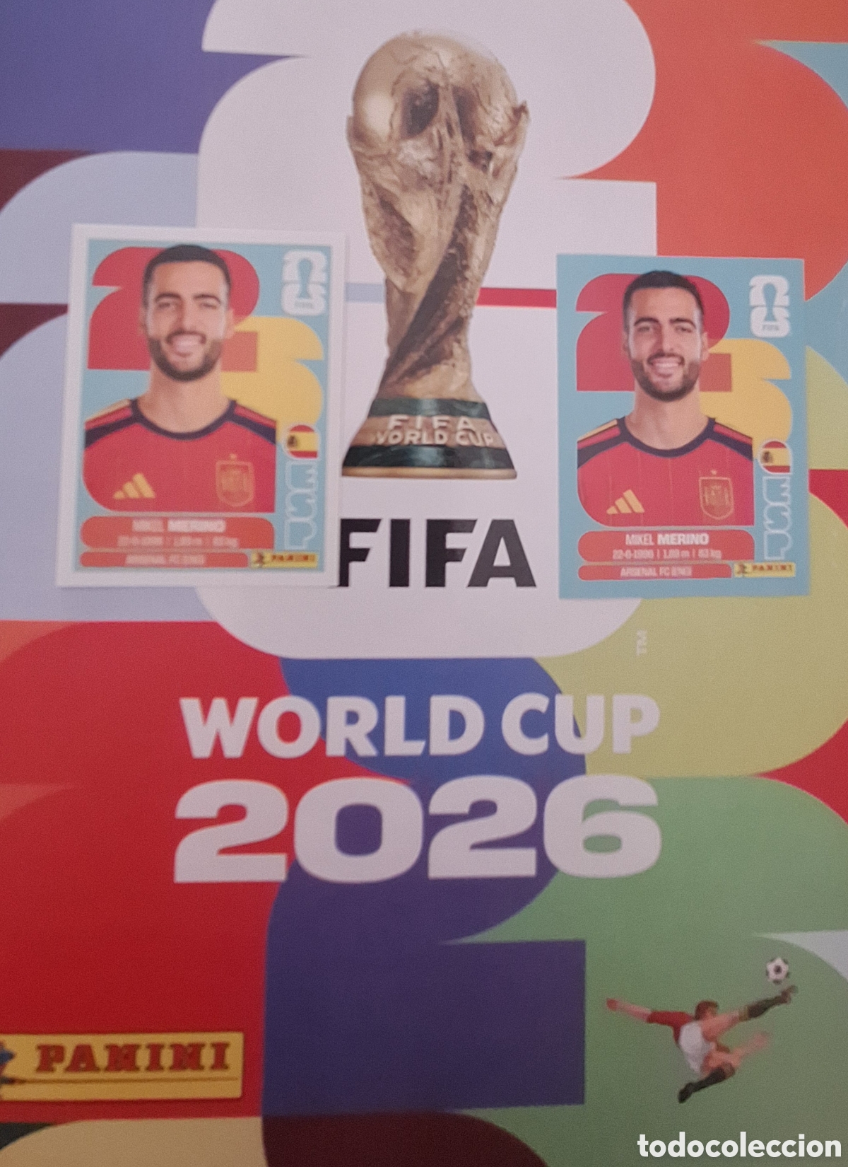 Figurine di Calcio: Cromo Mikel Merino 2 versiones Mundial USA CANAD&Aacute; M&Eacute;XICO 2026