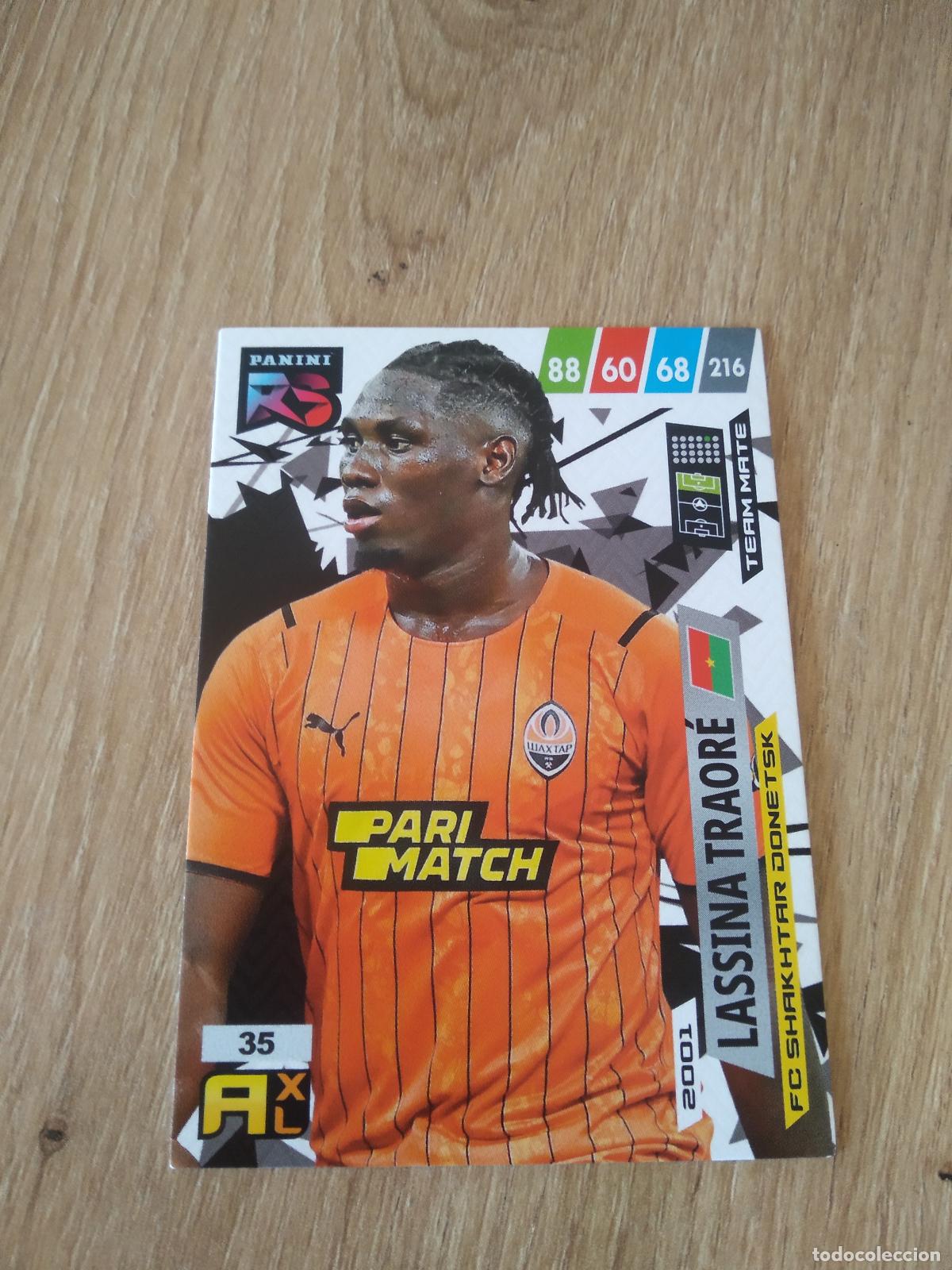 Figurine di Calcio: 35 LASSINA TRAORE SHAKHTAR DONETSK CROMO FUTBOL PANINI 21-22 ADRENALYN RISING STARS 2021-2022