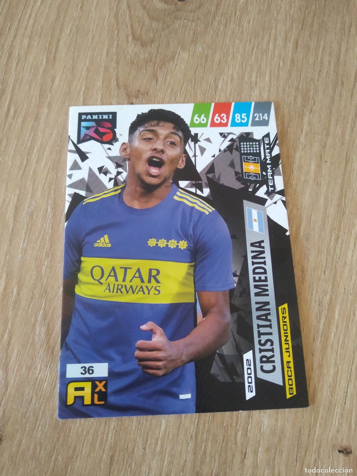 Figurine di Calcio: 36 CRISTIAN MEDINA BOCA JUNIORS CROMO FUTBOL PANINI 21-22 ADRENALYN RISING STARS 2021-2022