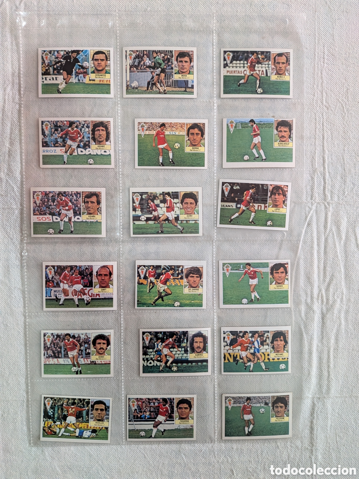 Fu&szlig;ball-Sticker: LOTE DE 18 CROMOS DIFERENTES LIGA 84 85 ESTE. MURCIA. EXCELENTE ESTADO