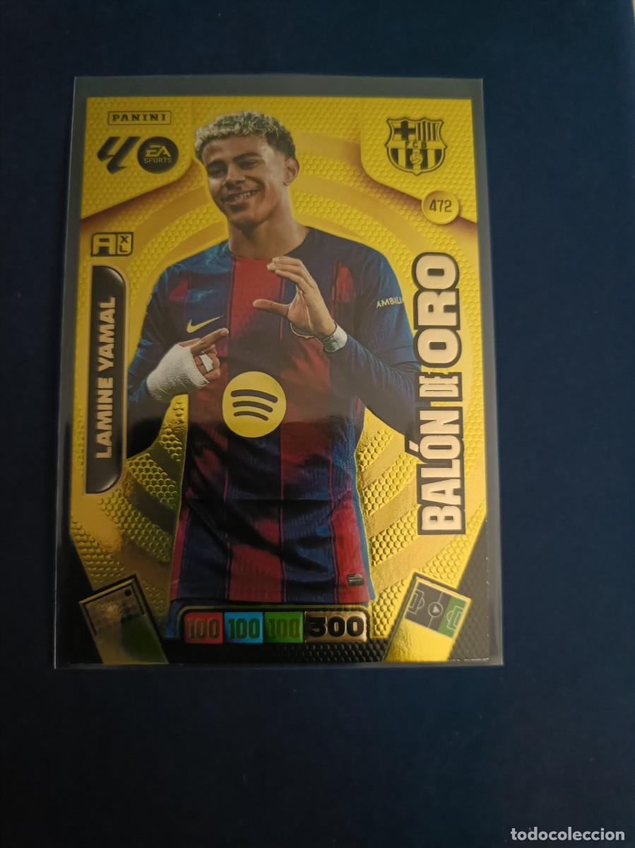 Fu&szlig;ball-Sticker: 472 Lamine Yamal bal&oacute;n de oro Adrenalyn xl FC Barcelona panini la liga.