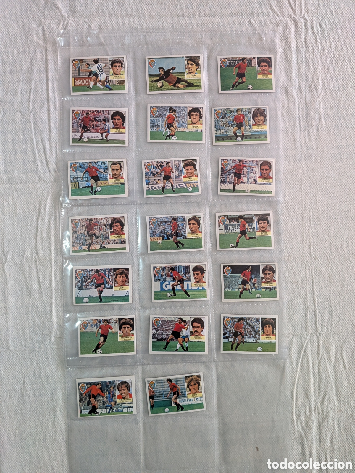 Fu&szlig;ball-Sticker: LOTE DE 20 CROMOS DIFERENTES LIGA 84 85 ESTE. OSASUNA. EXCELENTE ESTADO