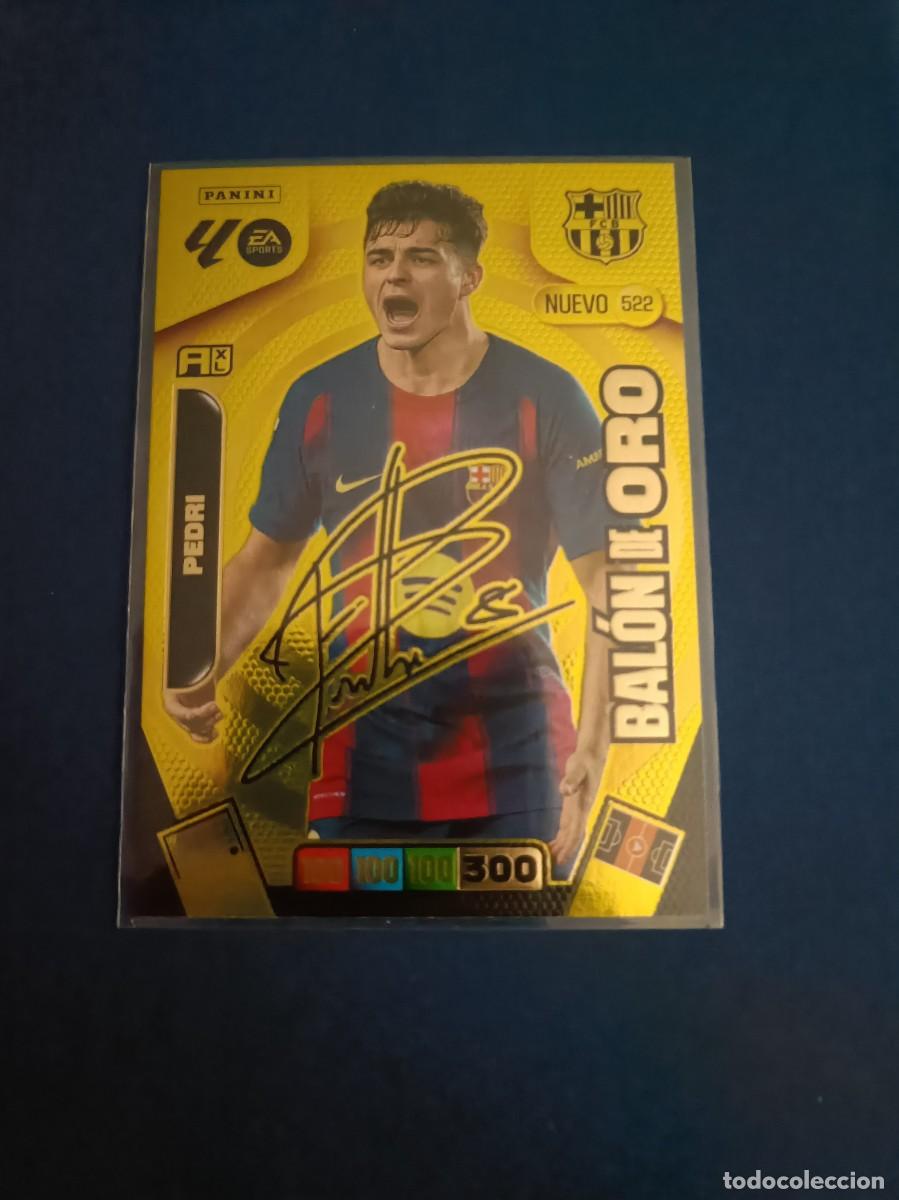 Fu&szlig;ball-Sticker: 522 Pedri nuevo bal&oacute;n de oro firmado Adrenalyn xl FC Barcelona panini la liga.