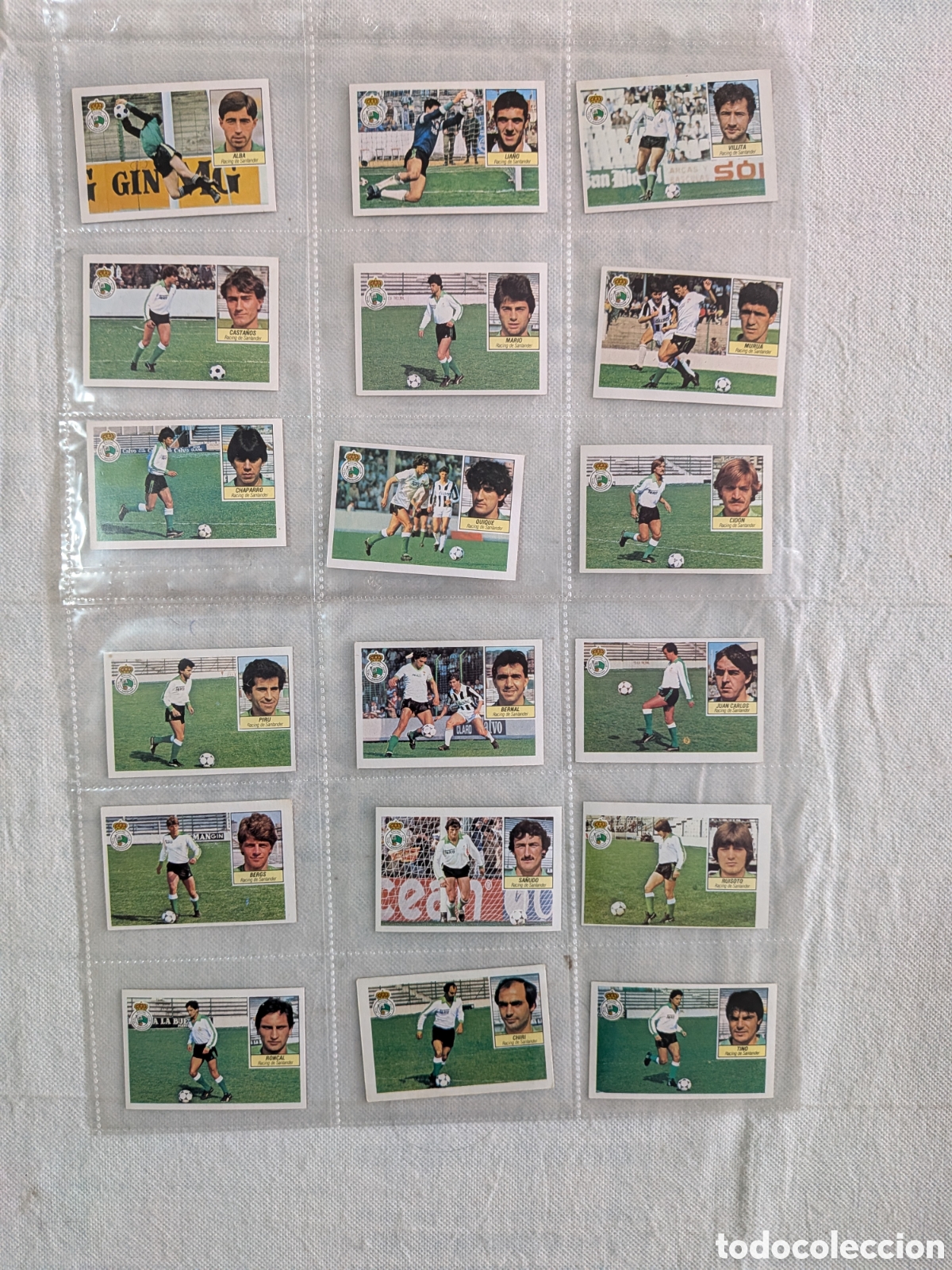 Fu&szlig;ball-Sticker: LOTE DE 18 CROMOS DIFERENTES LIGA 84 85 ESTE. RACING SANTANDER. EXCELENTE ESTADO