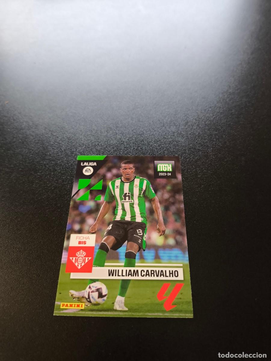 Cromos de f&uacute;tbol: 119 BIS William Carvalho REAL BETIS PANINI LIGA MEGACRACKS MGK 2023 2024 23 24 NO ESTE