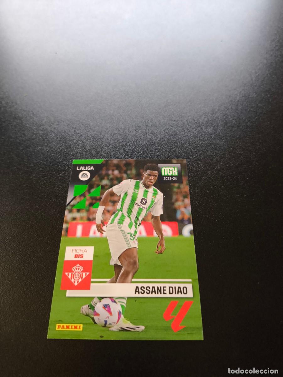 Cromos de f&uacute;tbol: 122 BIS Assane Diao REAL BETIS PANINI LIGA MEGACRACKS MGK 2023 2024 23 24 NO ESTE