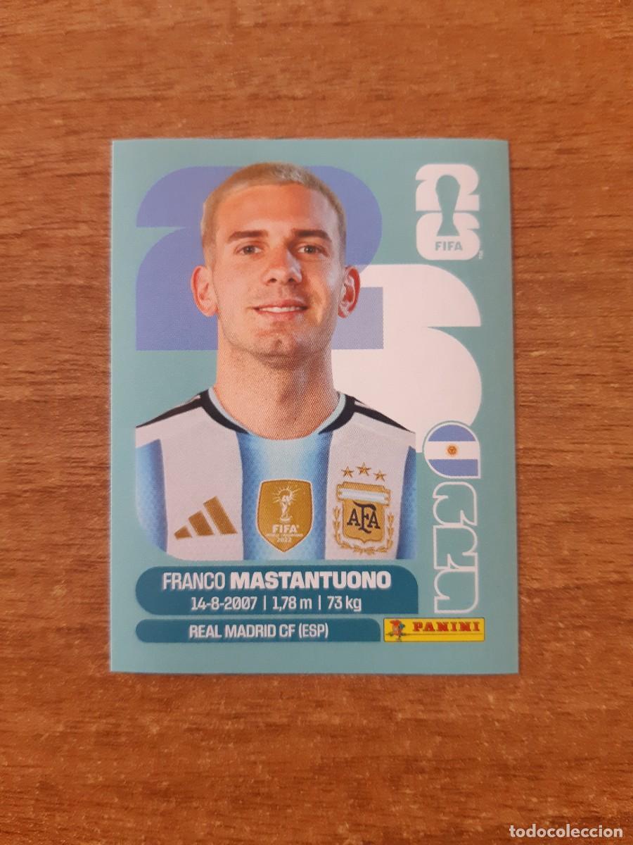 Cromos de f&uacute;tbol: ARG15 FRANCO MASTANTUONO ROOKIE ARGENTINA MUNDIAL 2026 PANINI STICKERS. NUEVO SIN PEGAR