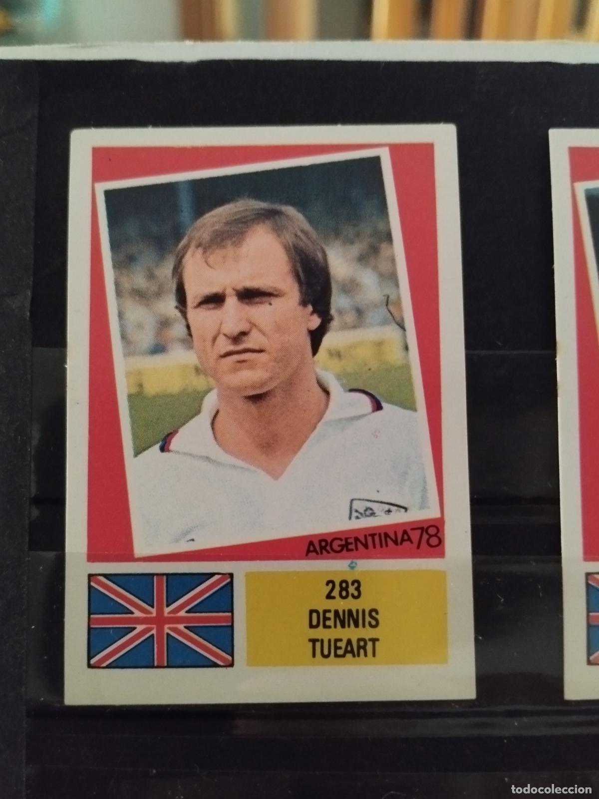 Cromos de f&uacute;tbol: MUNDIAL DE FUTBOL ARGENTINA 1978. ED. FHER. N 283. DENNIS TUEART. INGLATERRA.