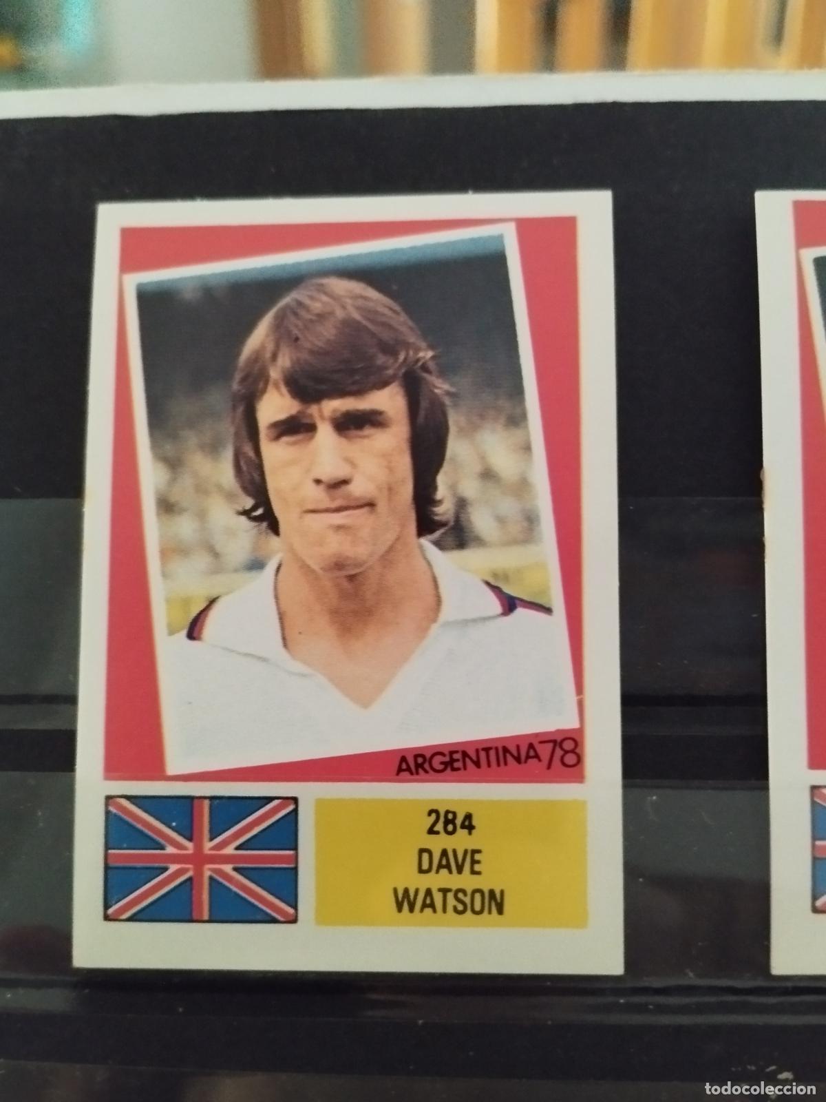 Cromos de f&uacute;tbol: MUNDIAL DE FUTBOL ARGENTINA 1978. ED. FHER. N 284. DAVE WATSON. INGLATERRA.