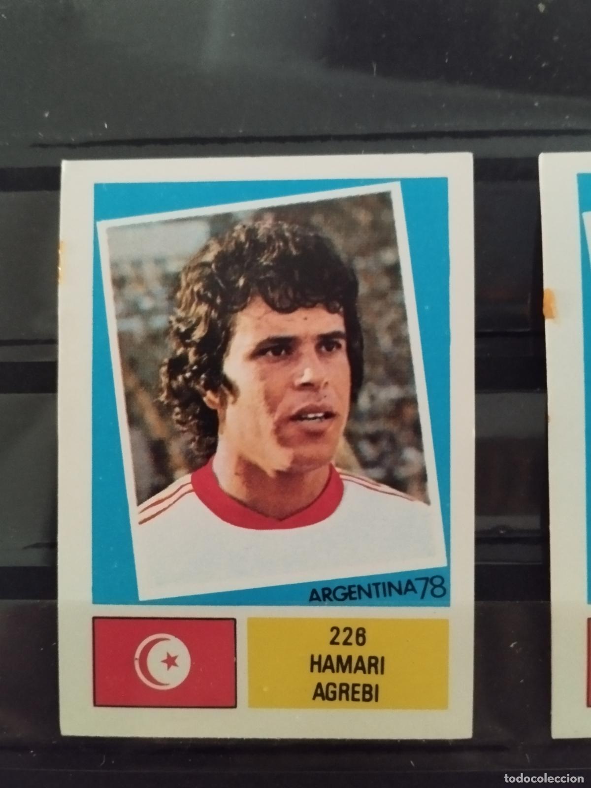 Cromos de f&uacute;tbol: MUNDIAL DE FUTBOL ARGENTINA 1978. ED. FHER. N 226. HAMARI AGREBI. TUNEZ.