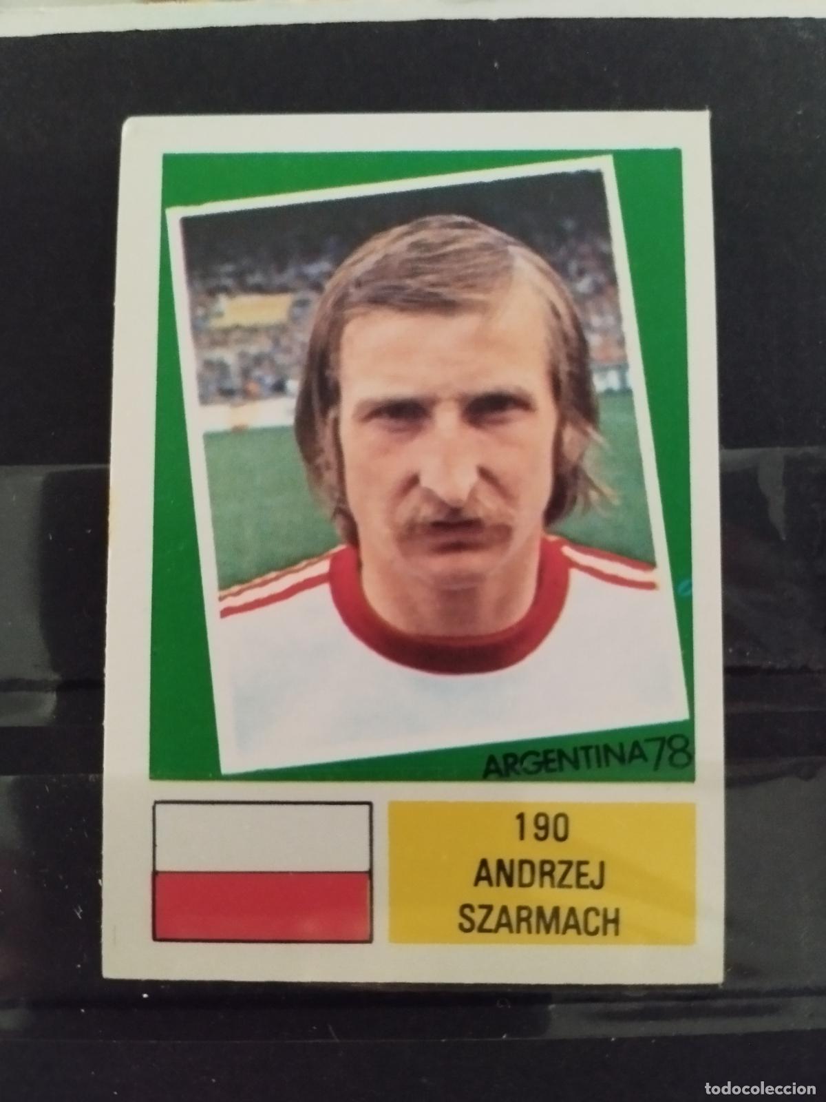 Cromos de f&uacute;tbol: MUNDIAL DE FUTBOL ARGENTINA 1978. ED. FHER. N 190. ANDRZEJ SZARMACH. POLONIA.
