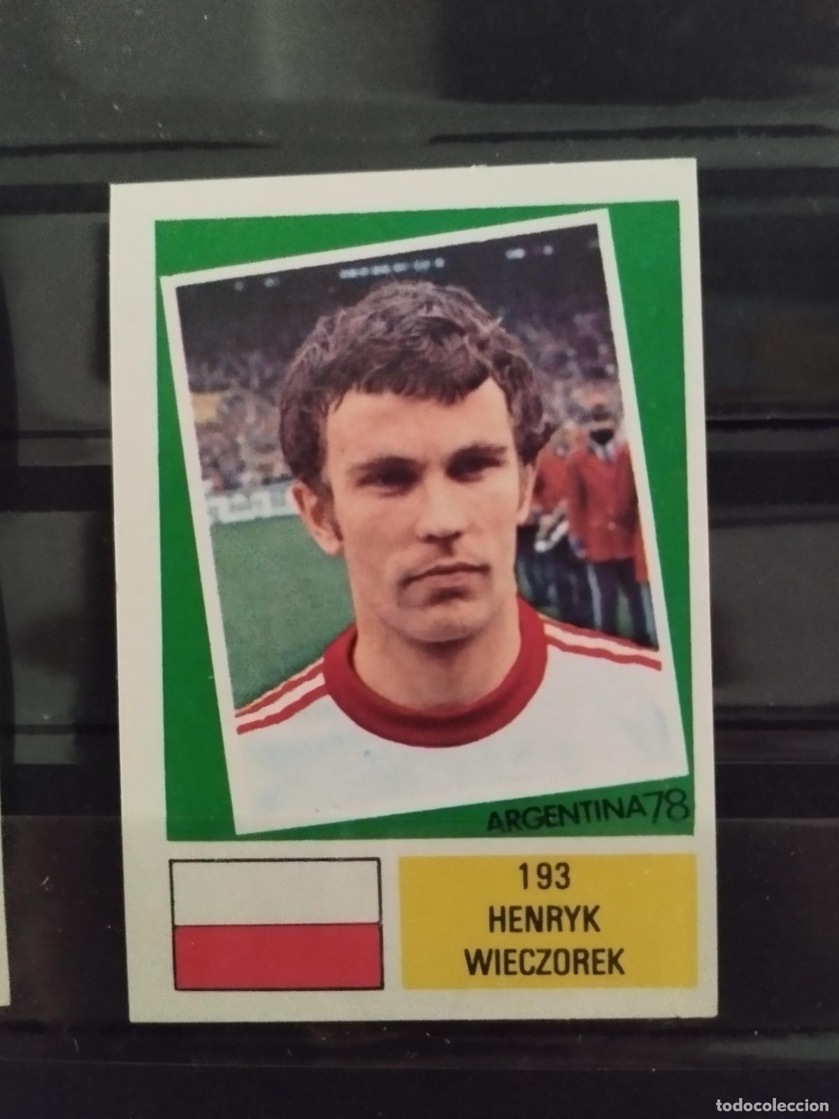 Cromos de f&uacute;tbol: MUNDIAL DE FUTBOL ARGENTINA 1978. ED. FHER. N 193. HENRYK WIECZOREK. POLONIA.