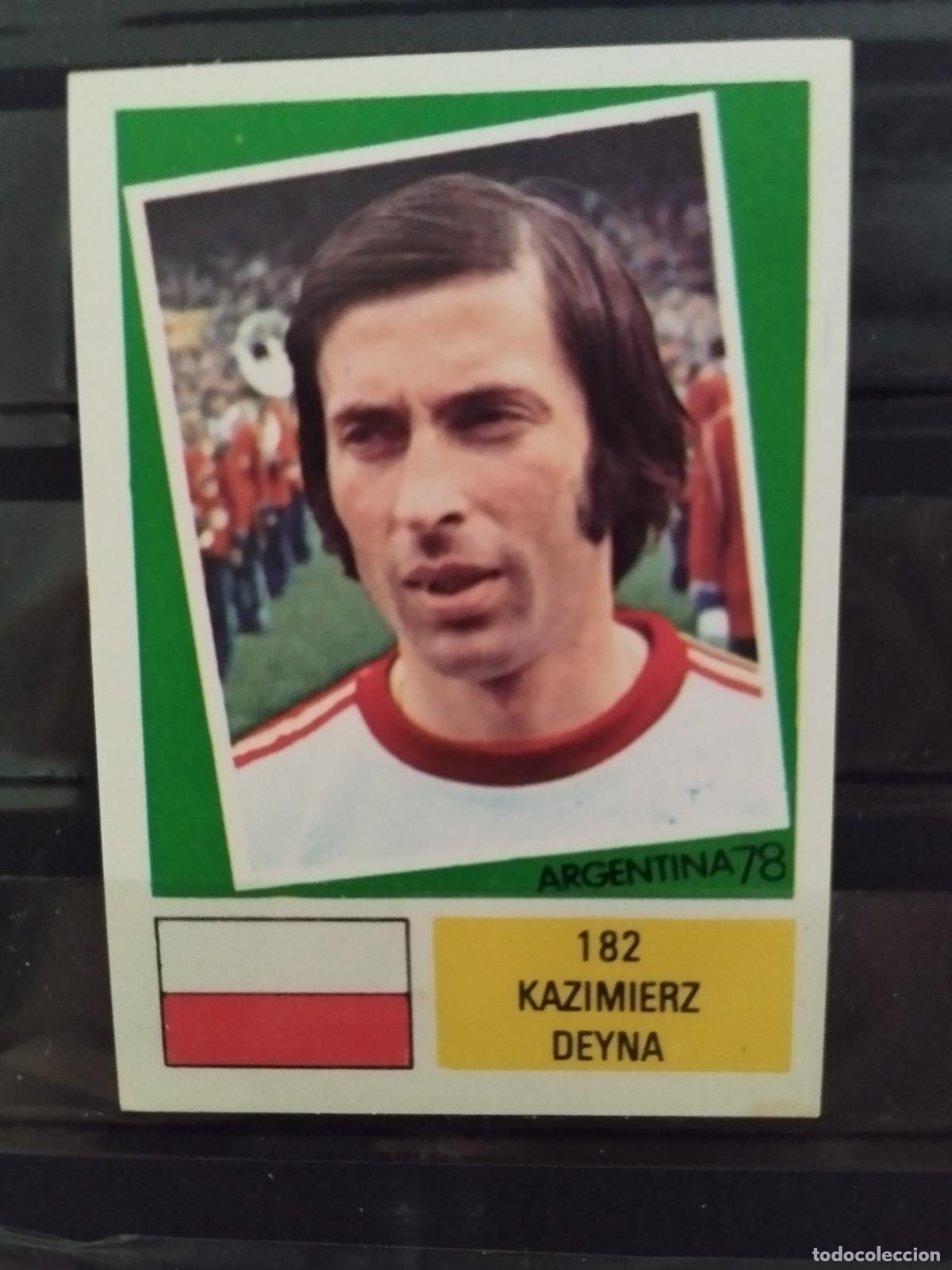 Cromos de f&uacute;tbol: MUNDIAL DE FUTBOL ARGENTINA 1978. ED. FHER. N 182. KAZIMIERZ DEYNA. POLONIA.