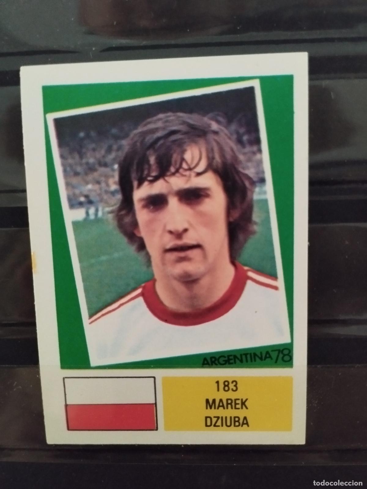 Cromos de f&uacute;tbol: MUNDIAL DE FUTBOL ARGENTINA 1978. ED. FHER. N 183. MAREK DZIUBA. POLONIA.