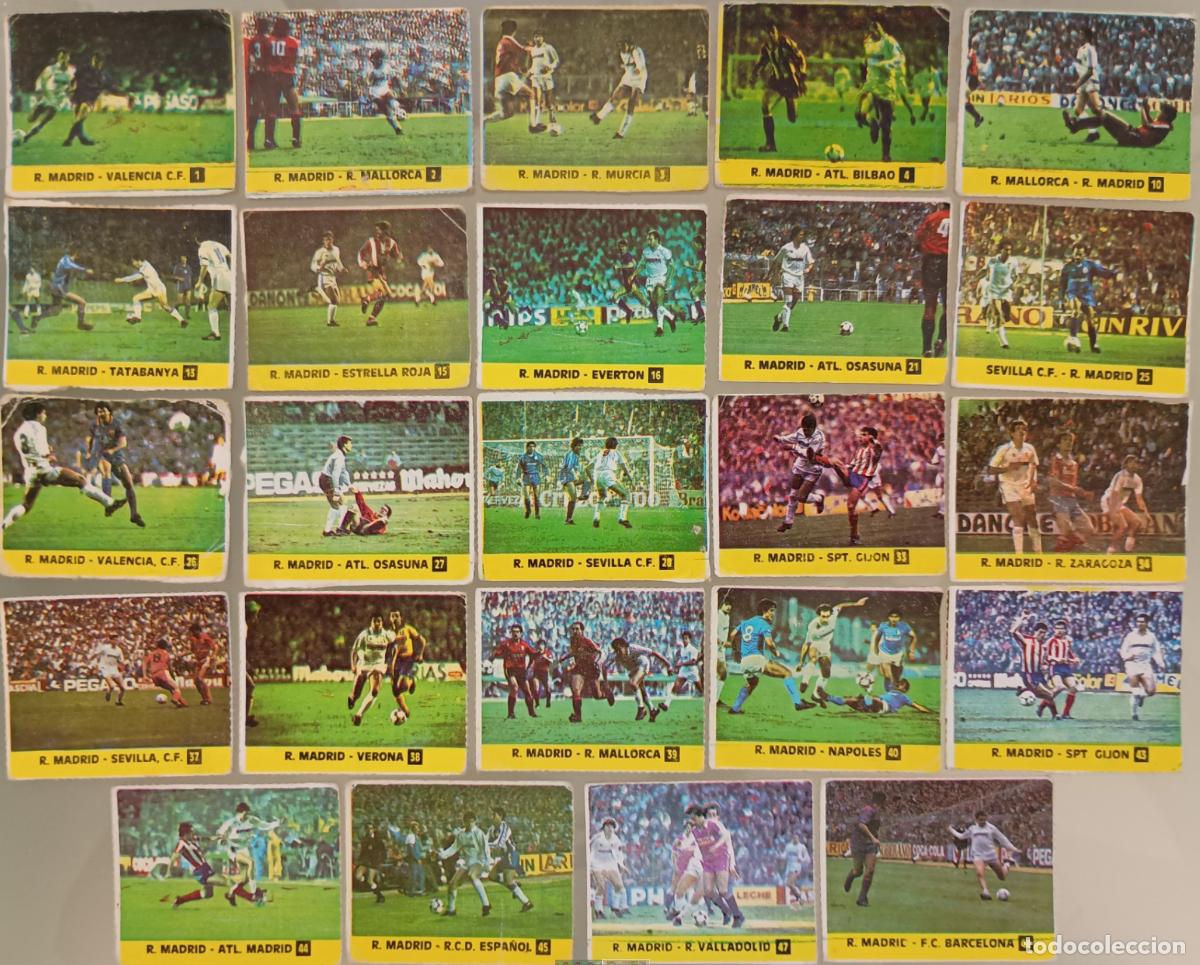 Fu&szlig;ball-Sticker: Lote 33 cromos colecci&oacute;n S&uacute;per Jugadas R. Madrid (Temporada 1987-88) Editorial Desconocida