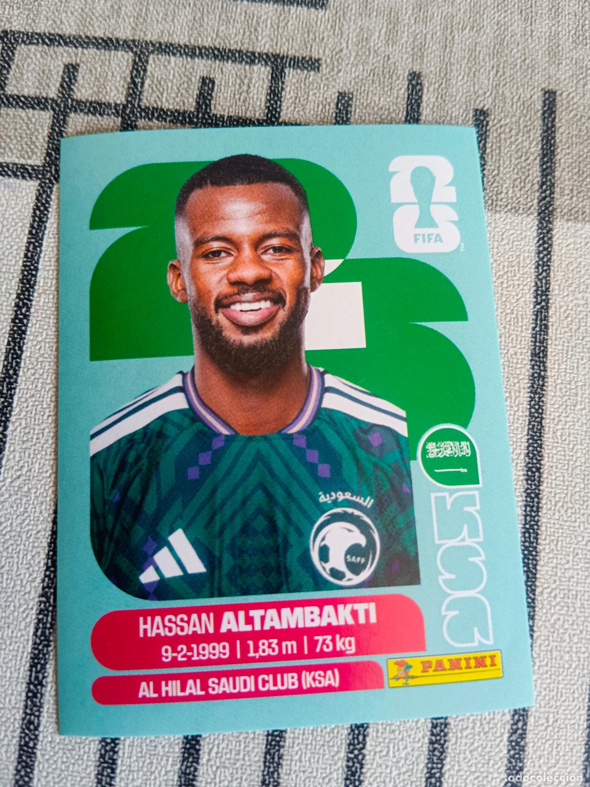 Cromos de f&uacute;tbol: MUNDIAL 2026 ESTADOS UNIDOS USA MEXICO MEJICO CANADA KSA 8 KSA8 HASSAN ALTAMBAKTI ARABIA SAUDI FIFA