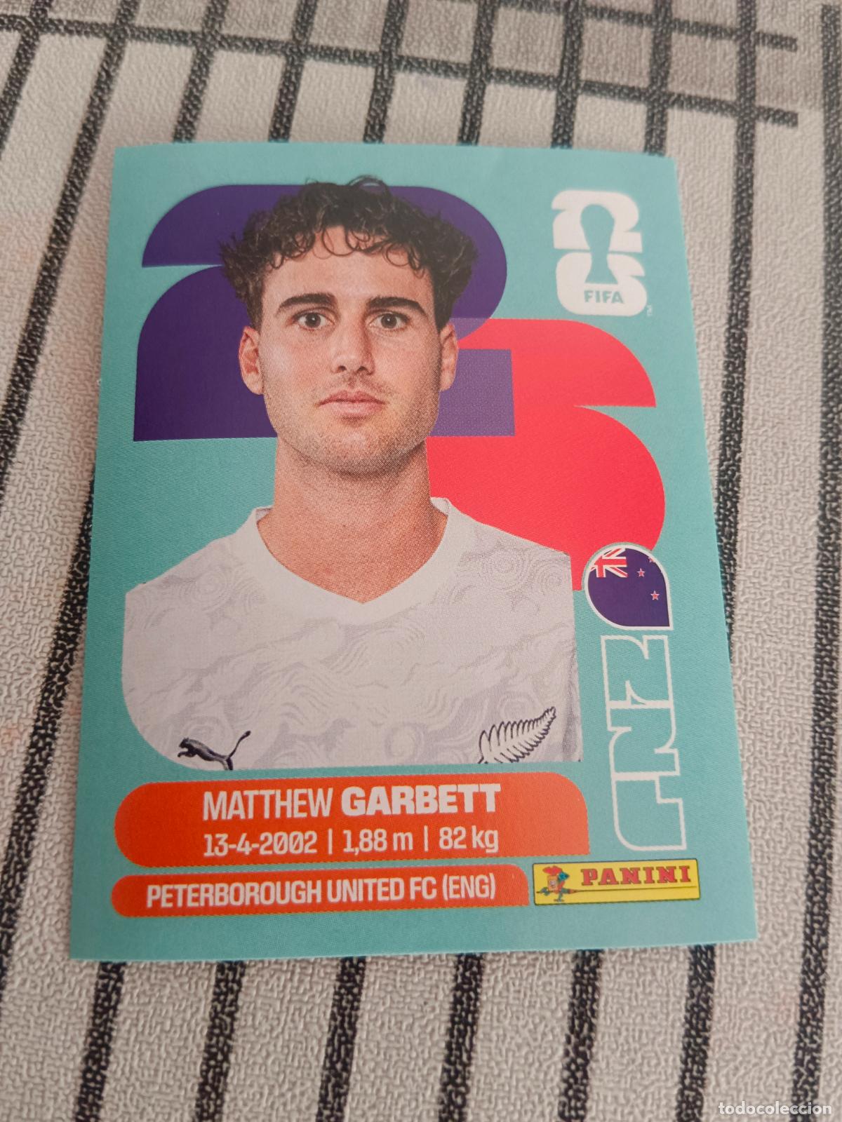Cromos de f&uacute;tbol: MUNDIAL 2026 ESTADOS UNIDOS USA MEXICO MEJICO CANADA NZL 14 NZL14 MATTHEW GARBETT NUEVA ZELANDA FIFA