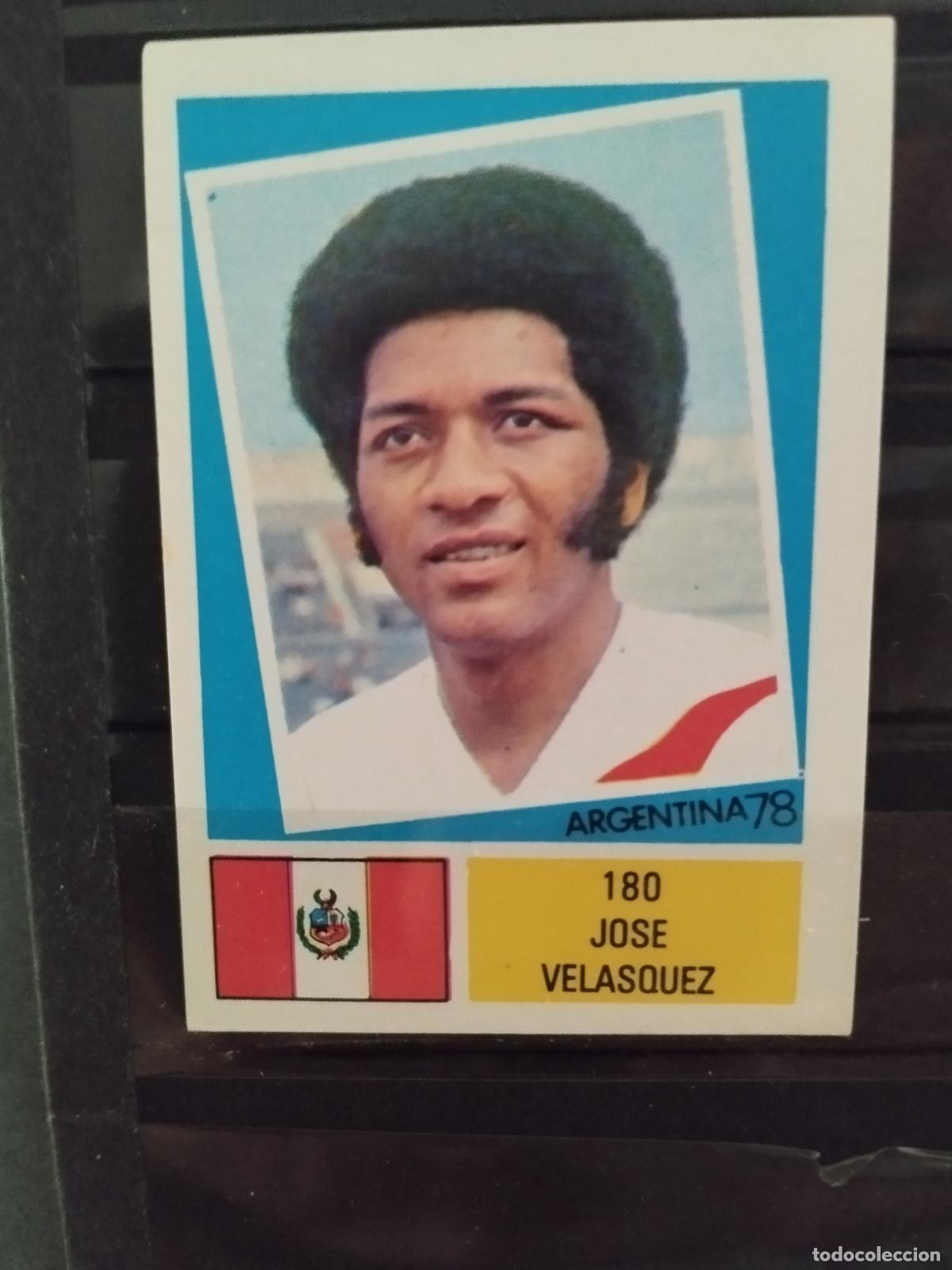 Cromos de f&uacute;tbol: MUNDIAL DE FUTBOL ARGENTINA 1978. ED. FHER. N 180. JOSE VELASQUEZ. PERU