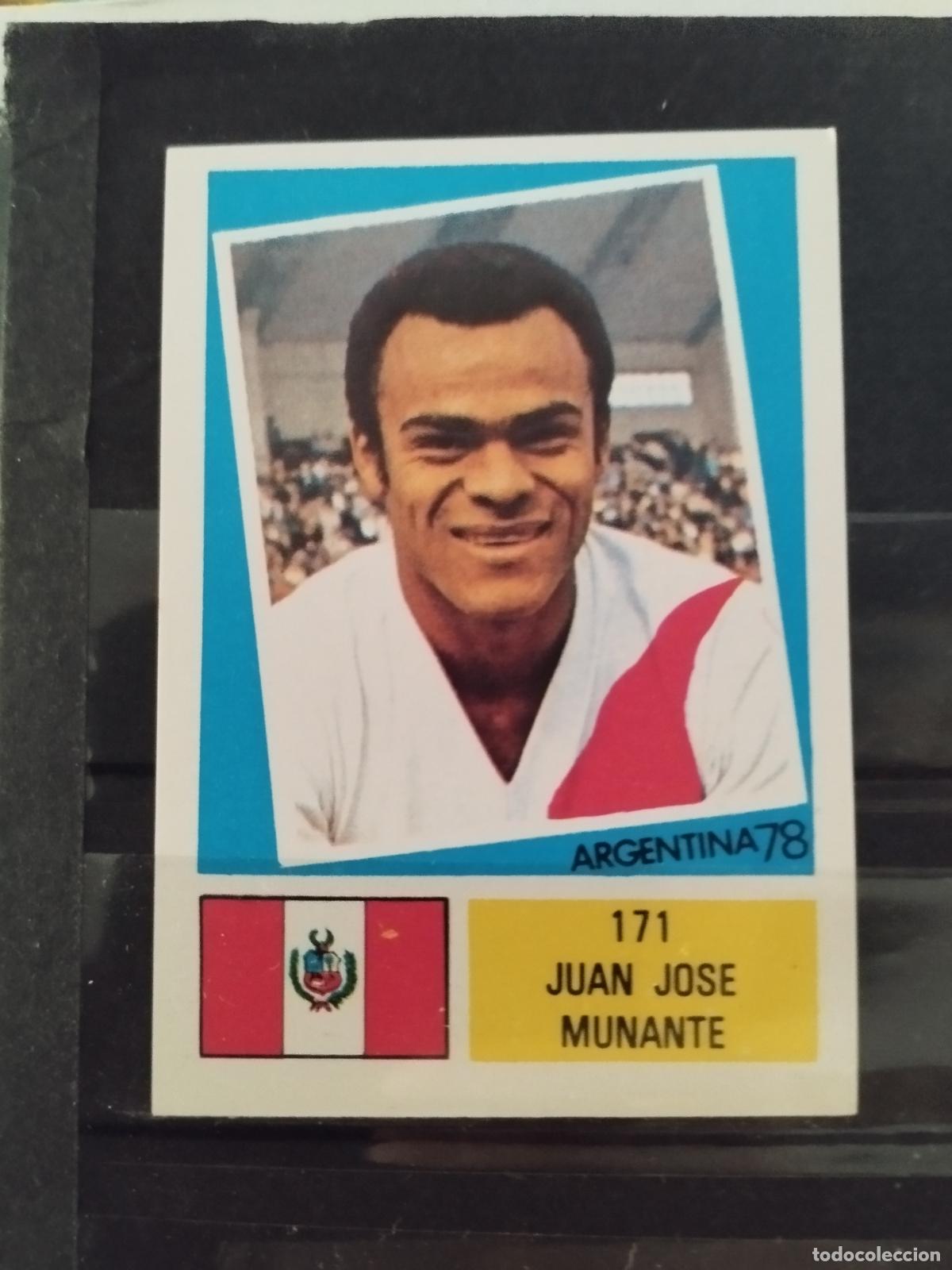 Cromos de f&uacute;tbol: MUNDIAL DE FUTBOL ARGENTINA 1978. ED. FHER. N 171. JUAN JOSE MUNANTE. PERU