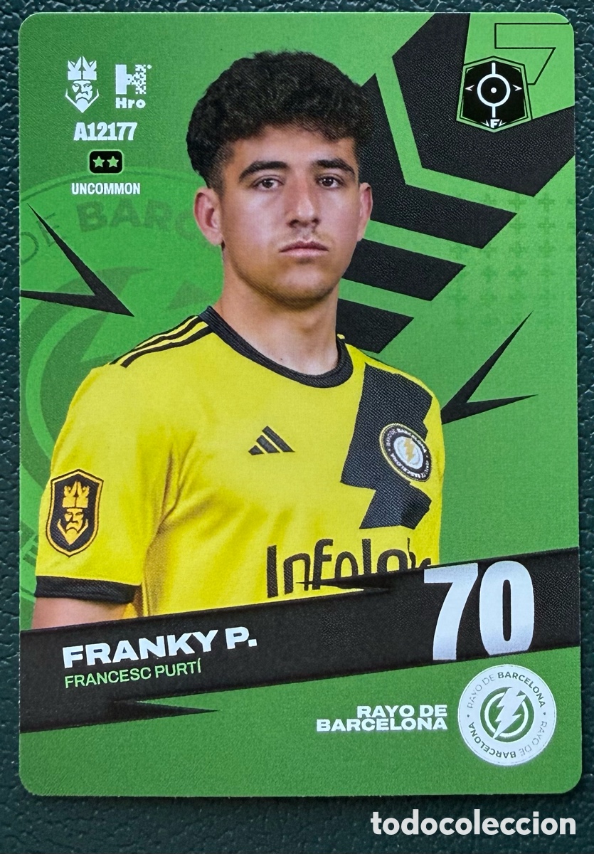 Cromos de f&uacute;tbol: A12177 FRANCESC PURTI FRANKY P. RAYO DE BARCELONA FICHAS ALBUM KINGS LEAGUE INFOJOBS 2024 KOLEX