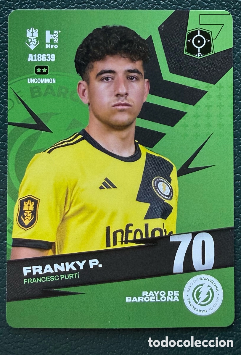 Cromos de f&uacute;tbol: A18639 FRANCESC PURTI FRANKY P. RAYO DE BARCELONA FICHAS ALBUM KINGS LEAGUE INFOJOBS 2024 KOLEX