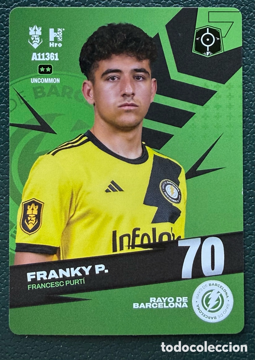 Cromos de f&uacute;tbol: A11361 FRANCESC PURTI FRANKY P. RAYO DE BARCELONA FICHAS ALBUM KINGS LEAGUE INFOJOBS 2024 KOLEX