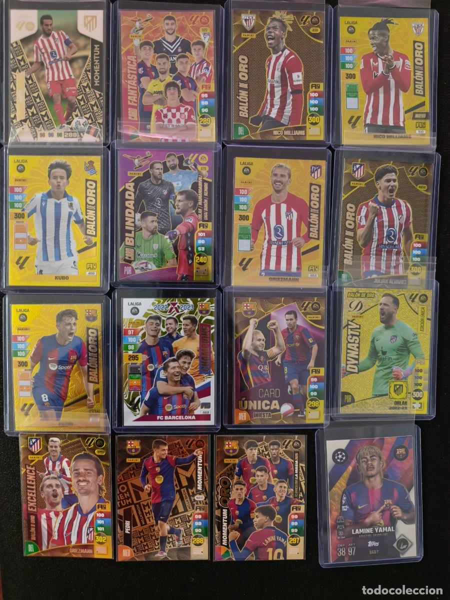 Fu&szlig;ball-Sticker: LAMINE YAMAL, Lote super tarjetas , balones de oro , momentum , Adrenalyn, topps