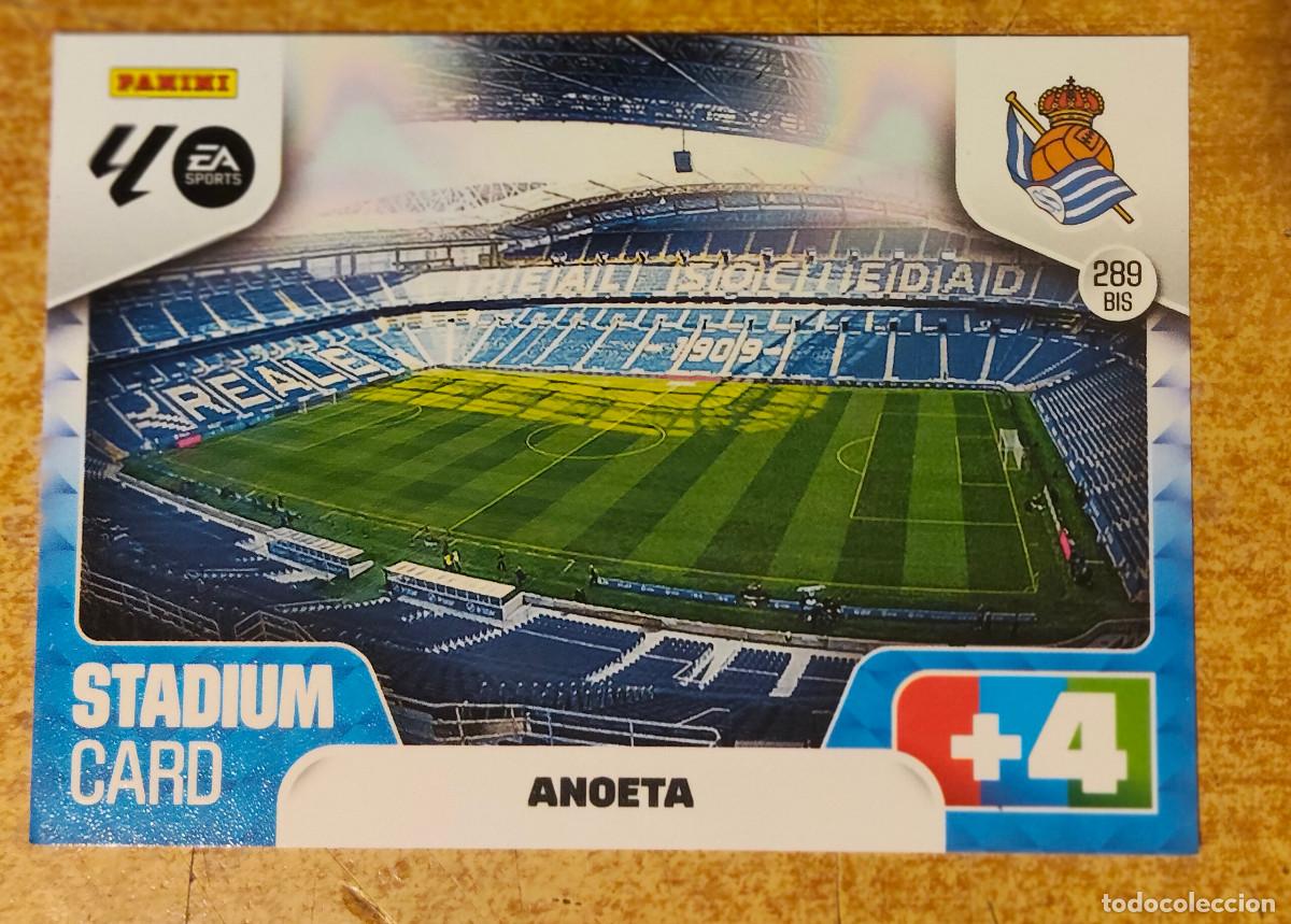Cromos de f&uacute;tbol: ADRENALYN XL 2025-26 CARD N&ordm; 289 BIS STADIUM ANOETA REAL SOCIEDAD