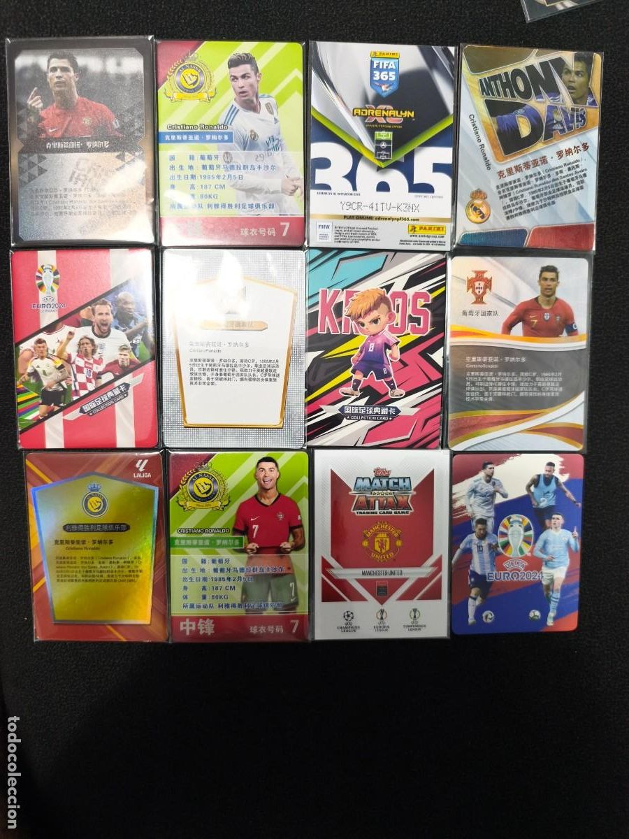 Fu&szlig;ball-Sticker: Cristiano Ronaldo super lote tarjetas TOPPS, FIFA 365, CARTAS ESPECIALES CHINAS , REAL MADRID