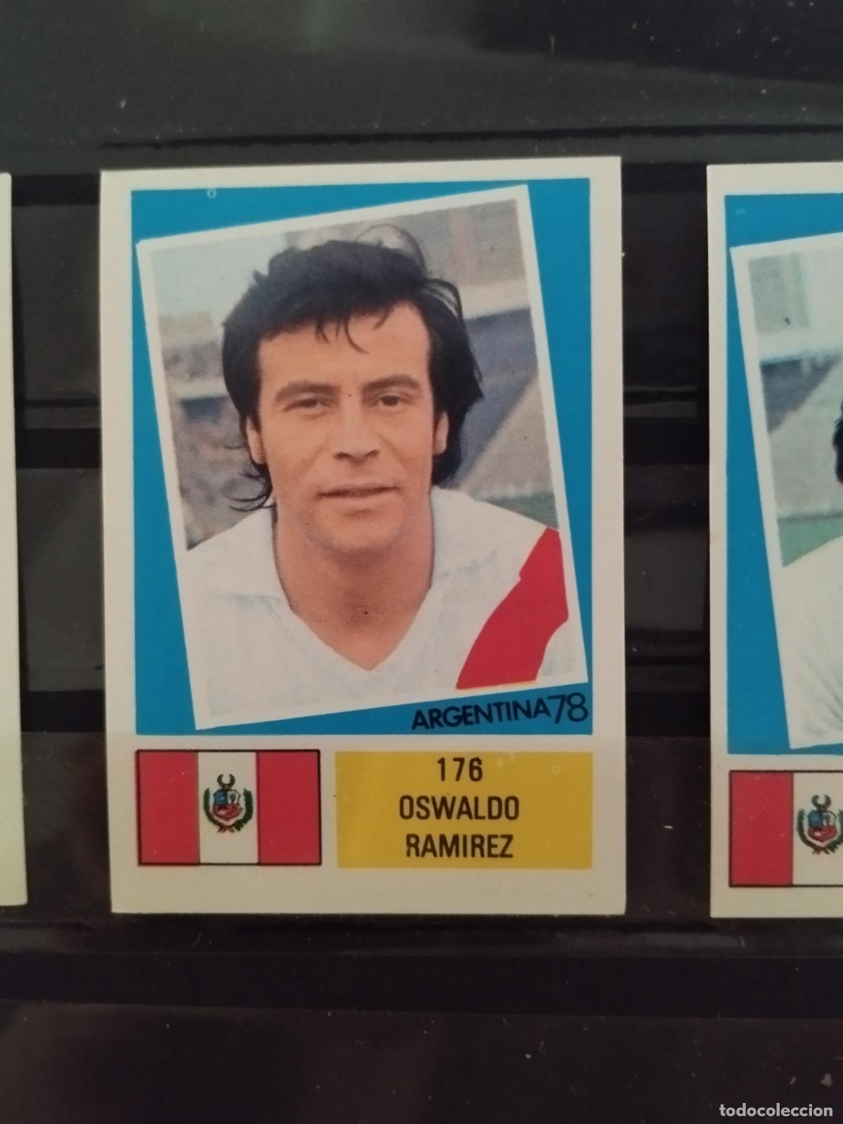 Cromos de f&uacute;tbol: MUNDIAL DE FUTBOL ARGENTINA 1978. ED. FHER. N 176. OSWALDO RAMIREZ. PERU