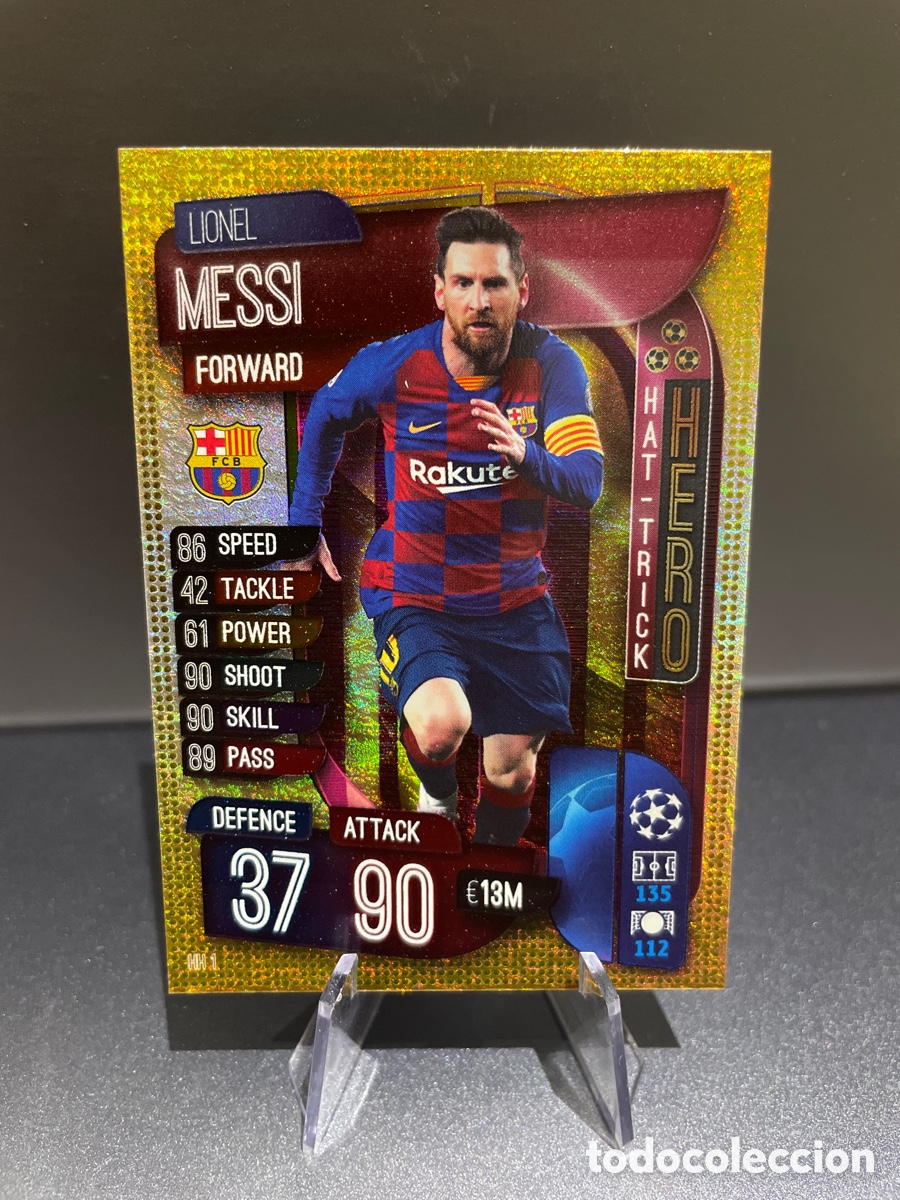 Fu&szlig;ball-Sticker: Messi HH 1 Hat-trick Hero Match Attax 2019-20 2019 2020 Topps FC Barcelona