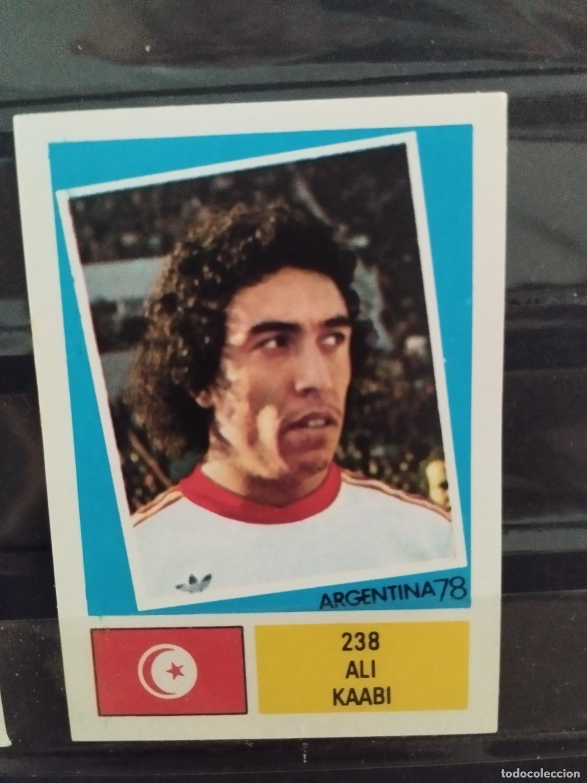 Cromos de f&uacute;tbol: MUNDIAL DE FUTBOL ARGENTINA 1978. ED. FHER. N 238. ALI KAABI. TUNEZ.