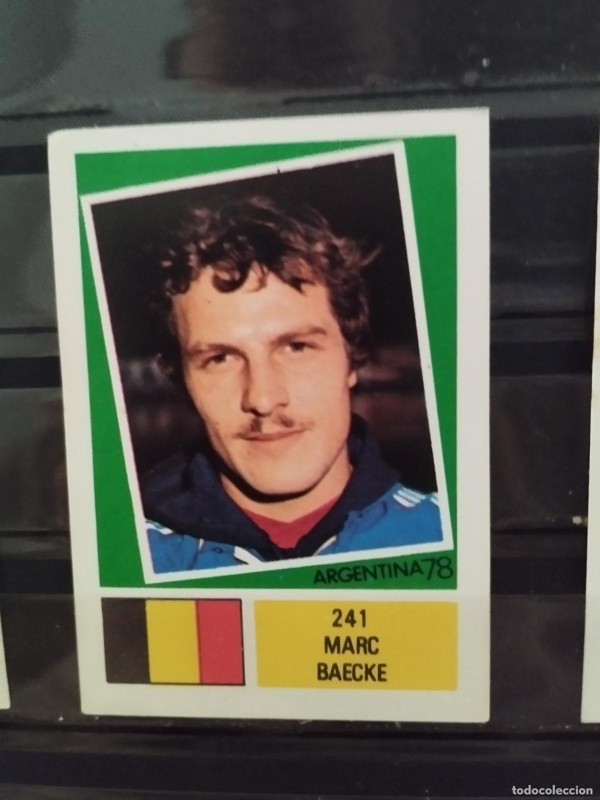 Cromos de f&uacute;tbol: MUNDIAL DE FUTBOL ARGENTINA 1978. ED. FHER. N 241. MARC BAECKE. BELGICA.