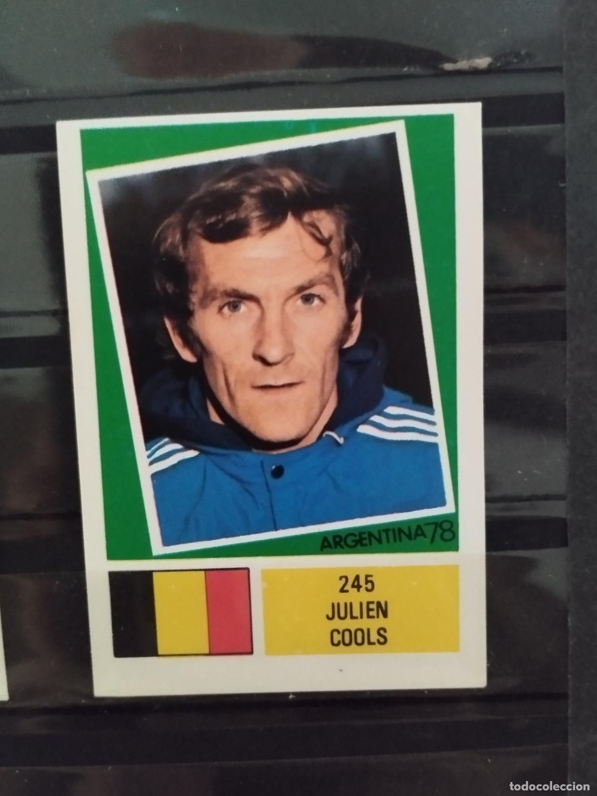 Cromos de f&uacute;tbol: MUNDIAL DE FUTBOL ARGENTINA 1978. ED. FHER. N 245. JULIEN COOLS. BELGICA.