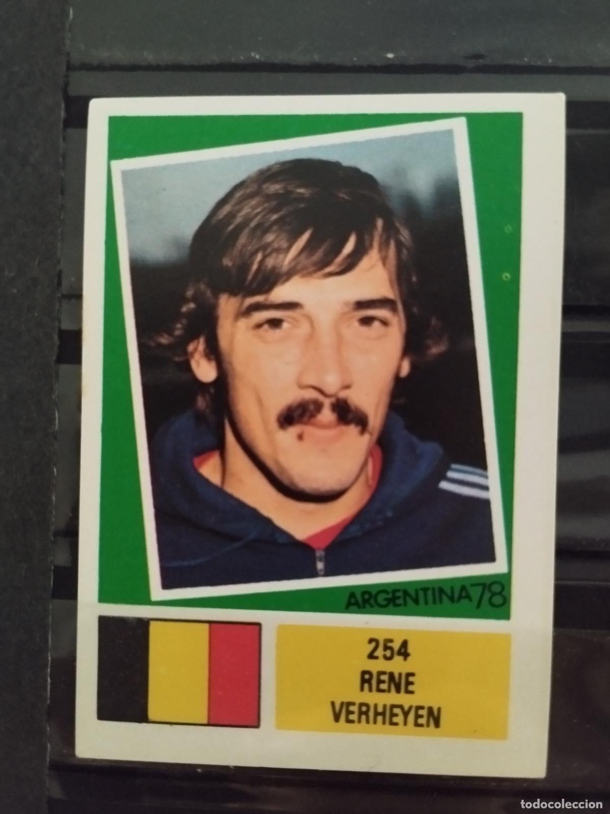 Cromos de f&uacute;tbol: MUNDIAL DE FUTBOL ARGENTINA 1978. ED. FHER. N 254. RENE VERHEYEN. BELGICA.