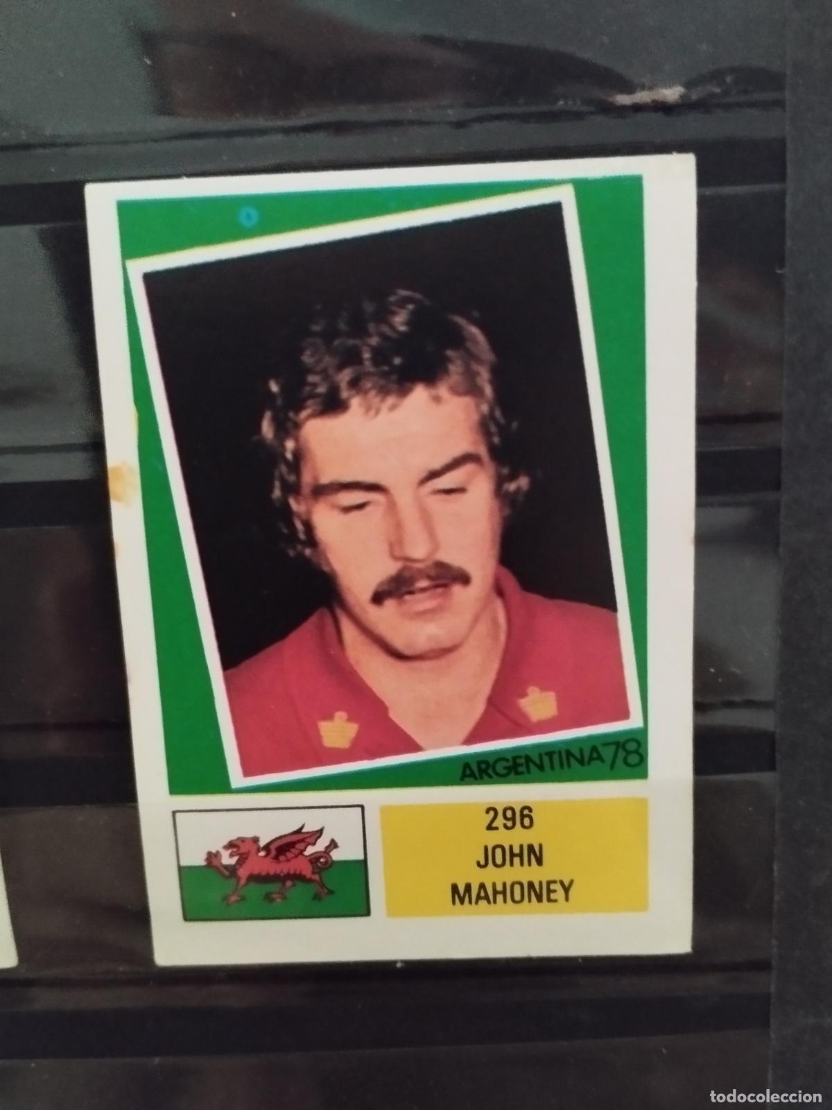 Cromos de f&uacute;tbol: MUNDIAL DE FUTBOL ARGENTINA 1978. ED. FHER. N 298. JOHN MAHONEY. BELGICA.